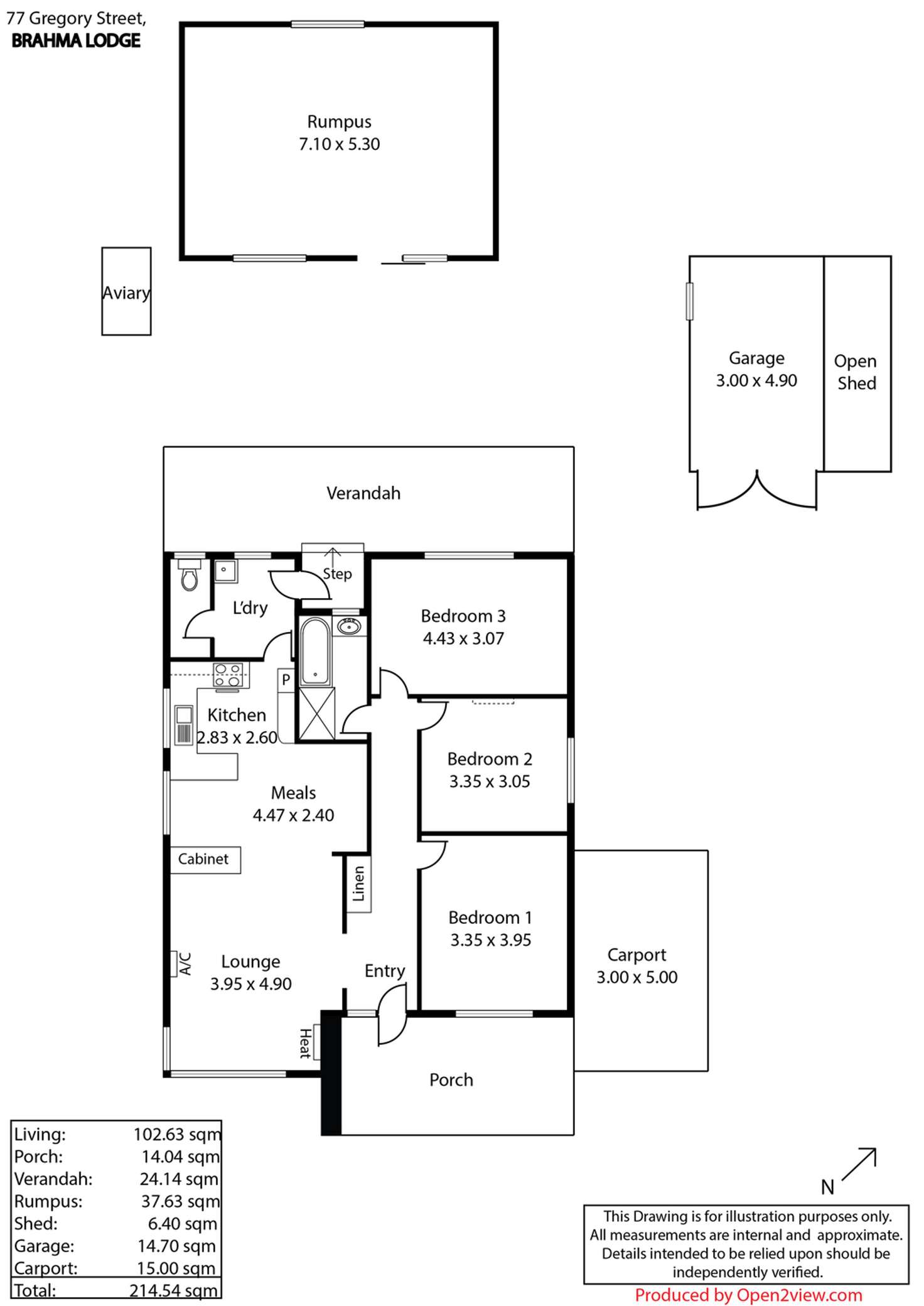Floorplan of Homely house listing, 77 Gregory Street, Brahma Lodge SA 5109
