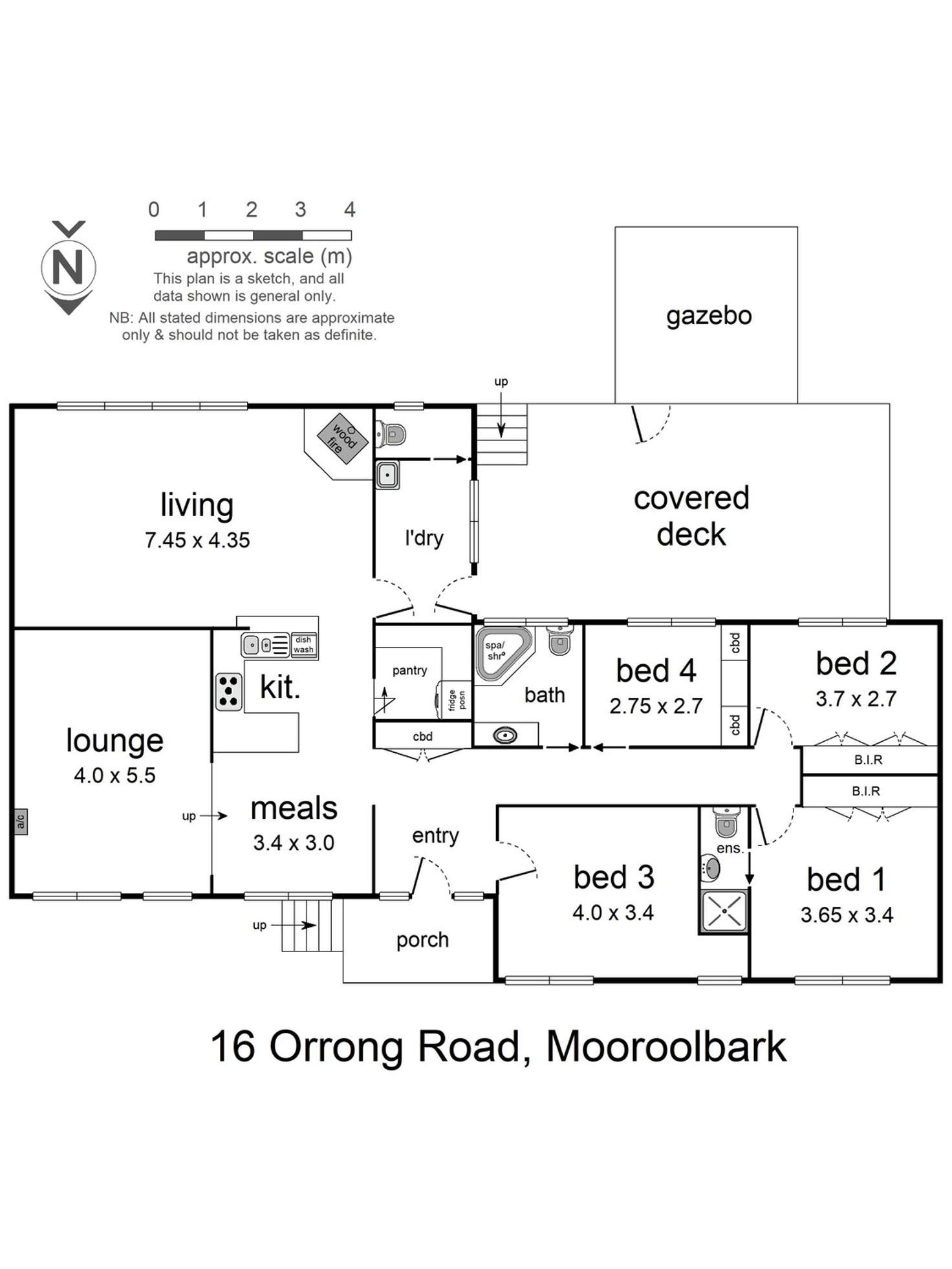 Floorplan of Homely house listing, 16 Orrong Road, Mooroolbark VIC 3138