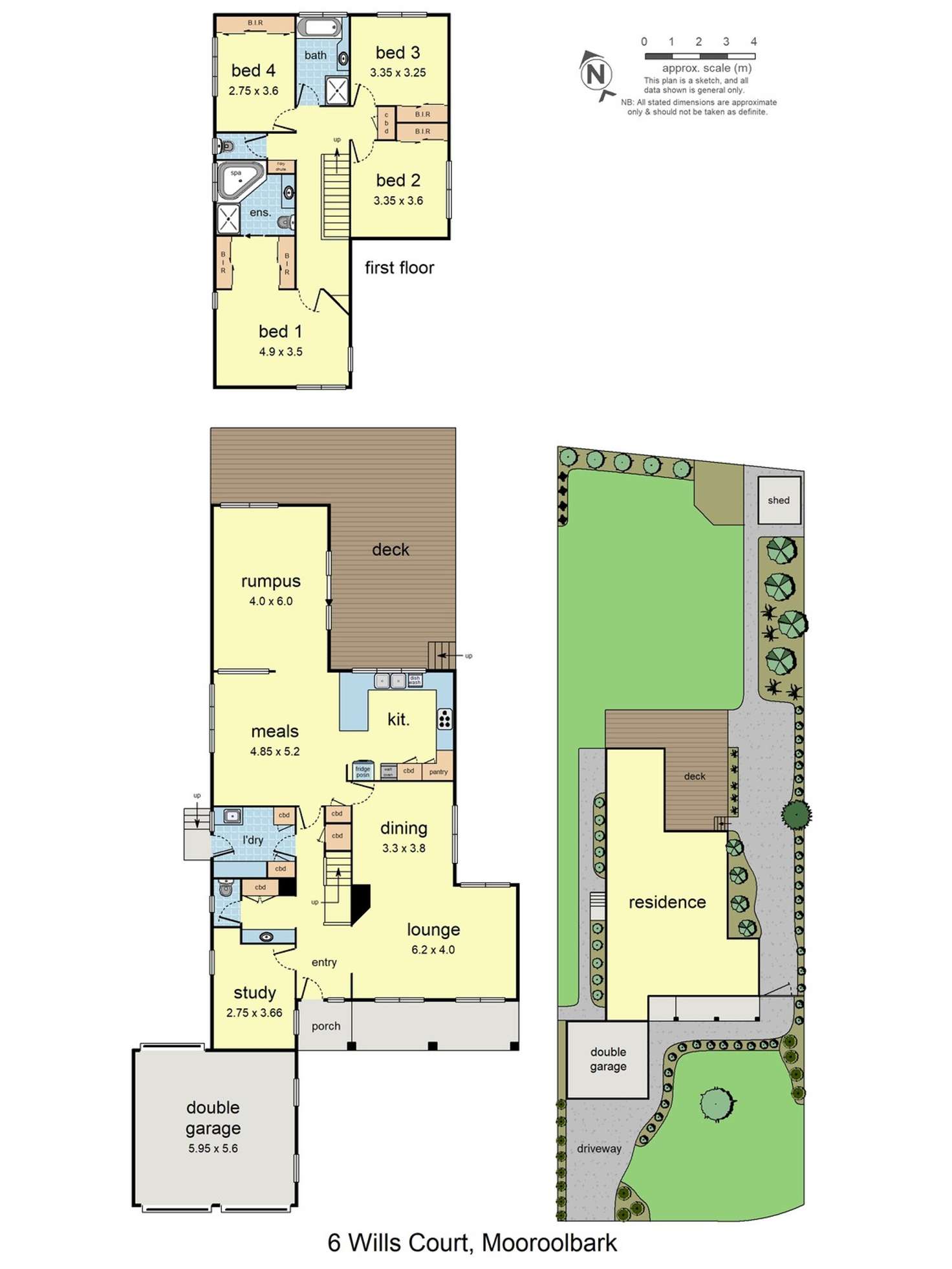 Floorplan of Homely house listing, 6 Wills Court, Mooroolbark VIC 3138