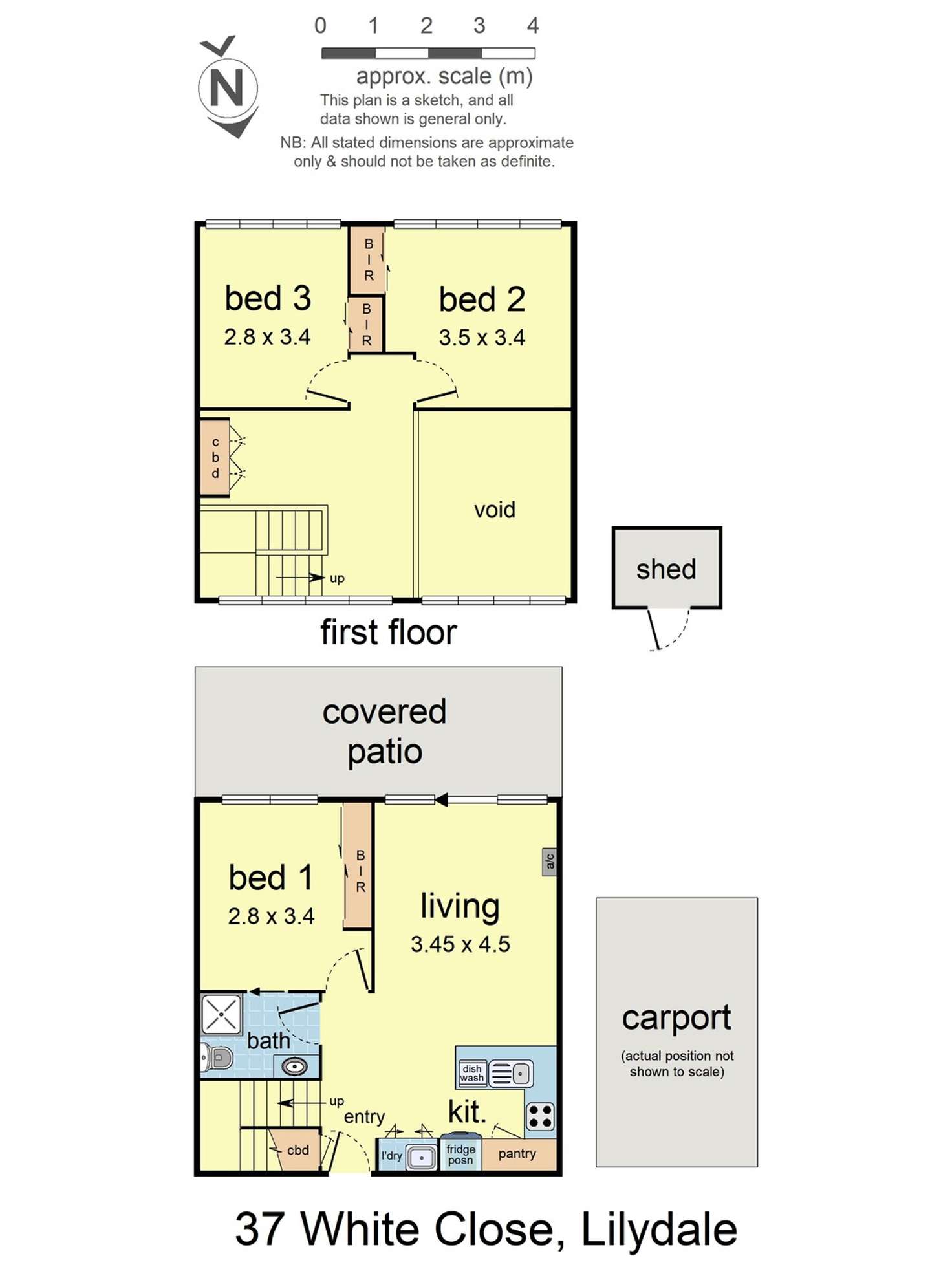 Floorplan of Homely unit listing, 37 White Close, Lilydale VIC 3140