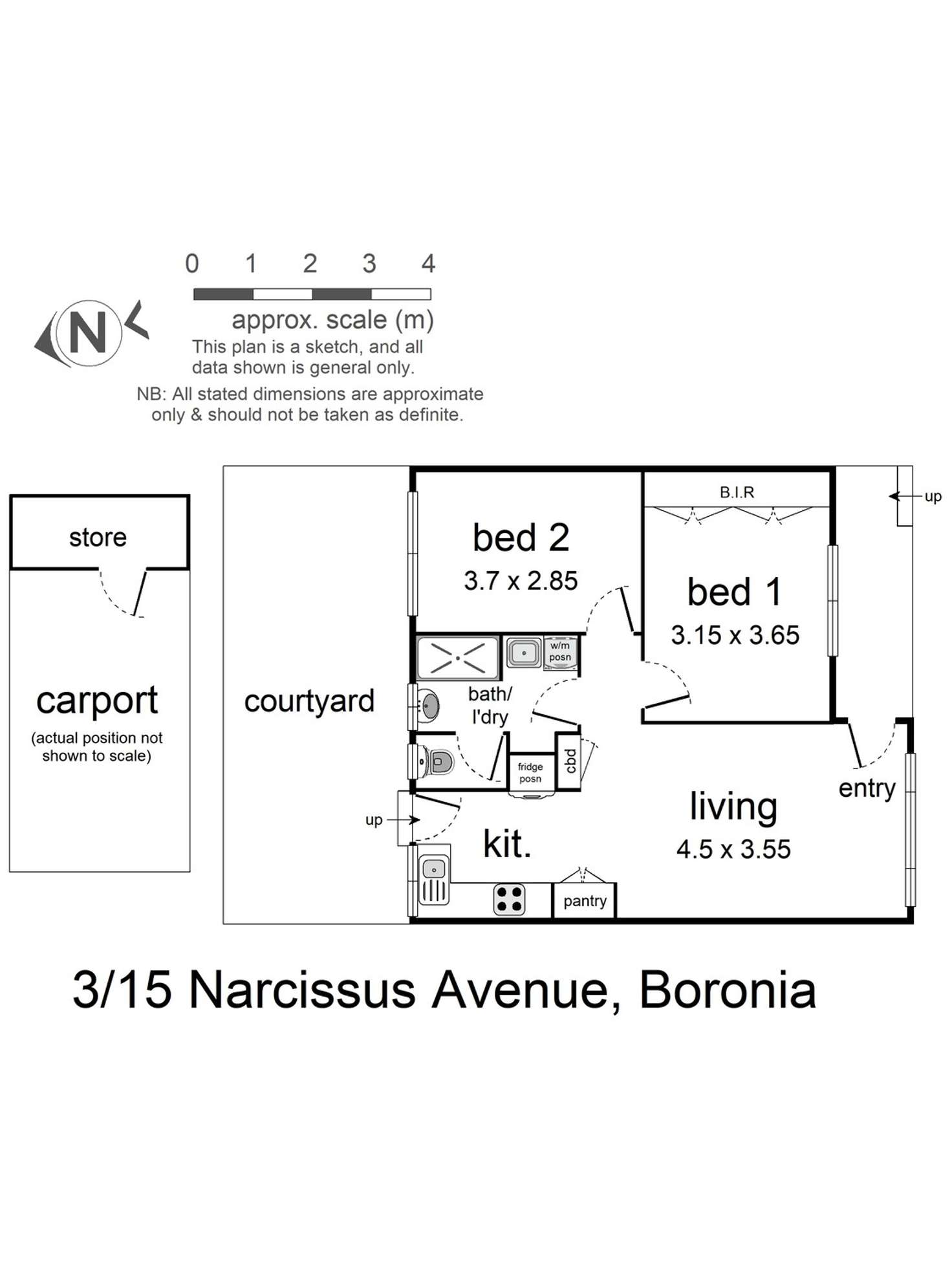 Floorplan of Homely unit listing, 3/15 Narcissus Avenue, Boronia VIC 3155