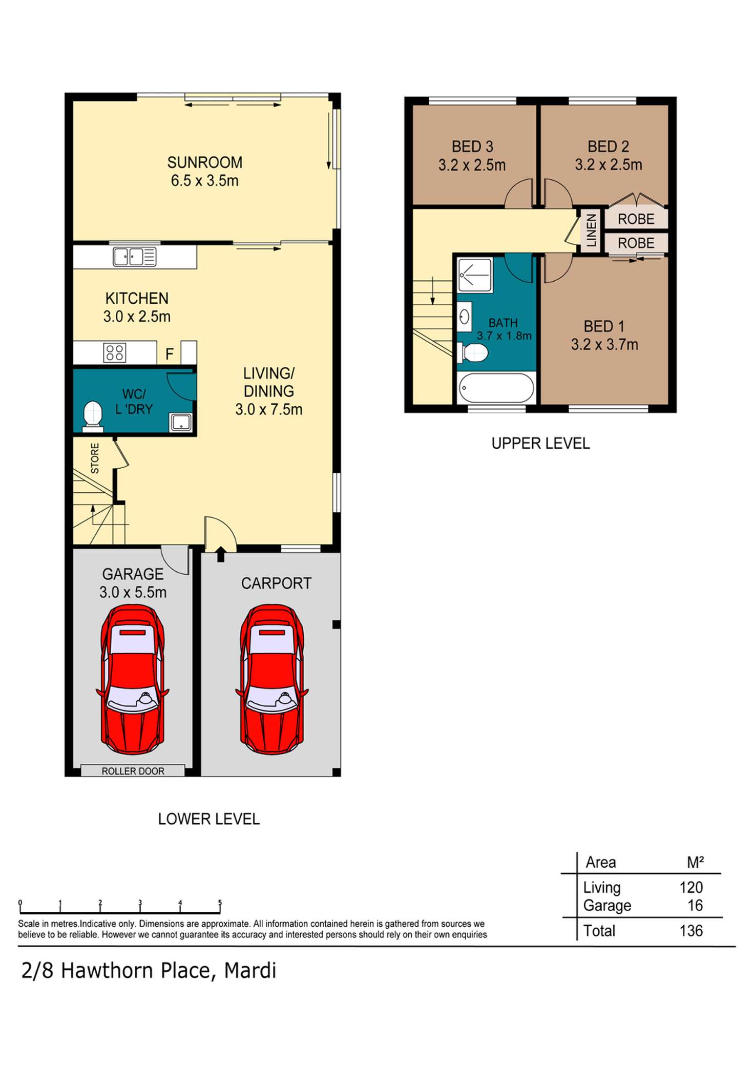 Floorplan of Homely townhouse listing, 2/8 Hawthorn. Place, Mardi NSW 2259