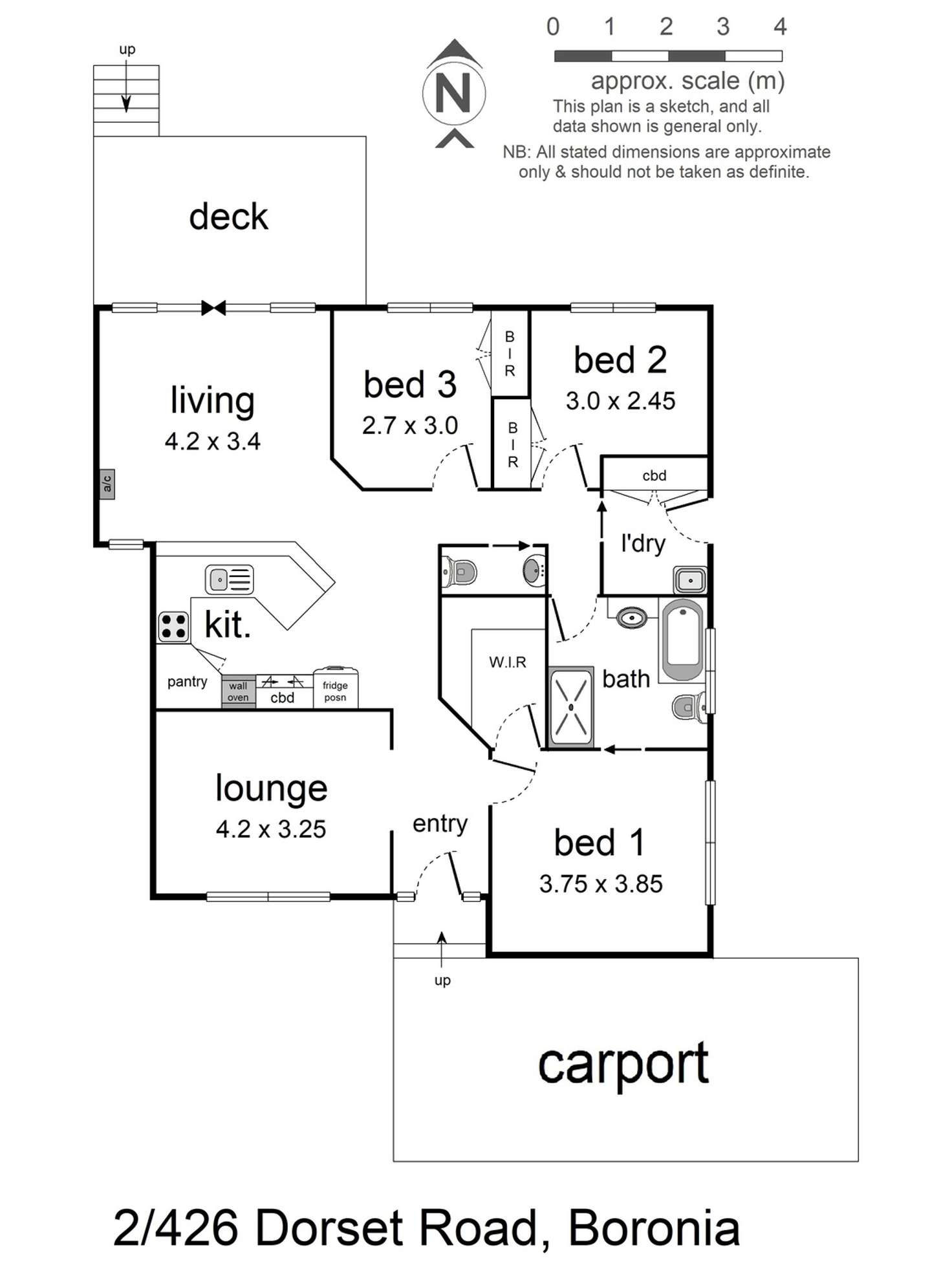 Floorplan of Homely unit listing, 2/426 Dorset Road, Boronia VIC 3155