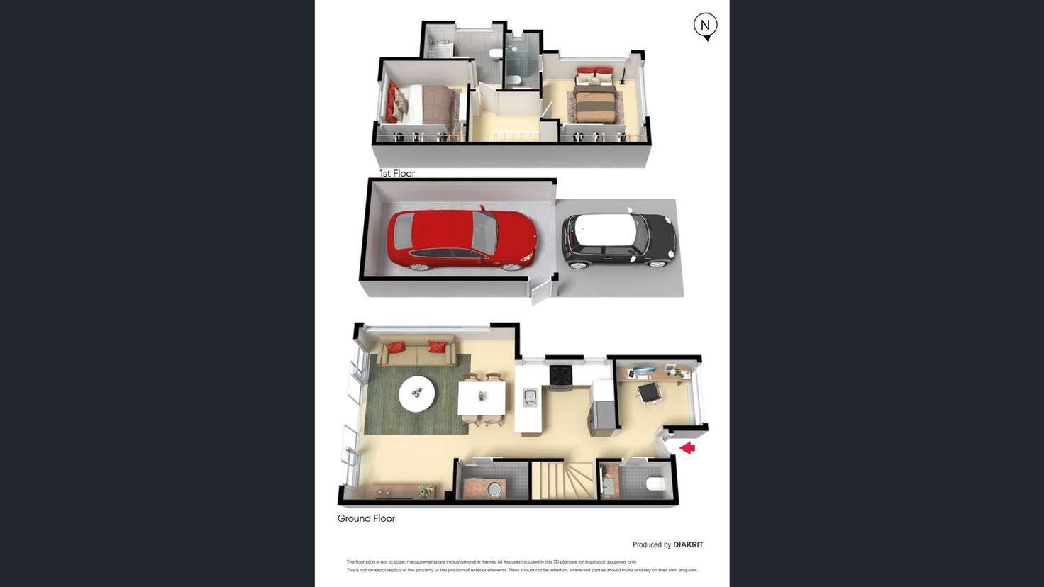 Floorplan of Homely townhouse listing, 128 Chambers Road, Altona North VIC 3025