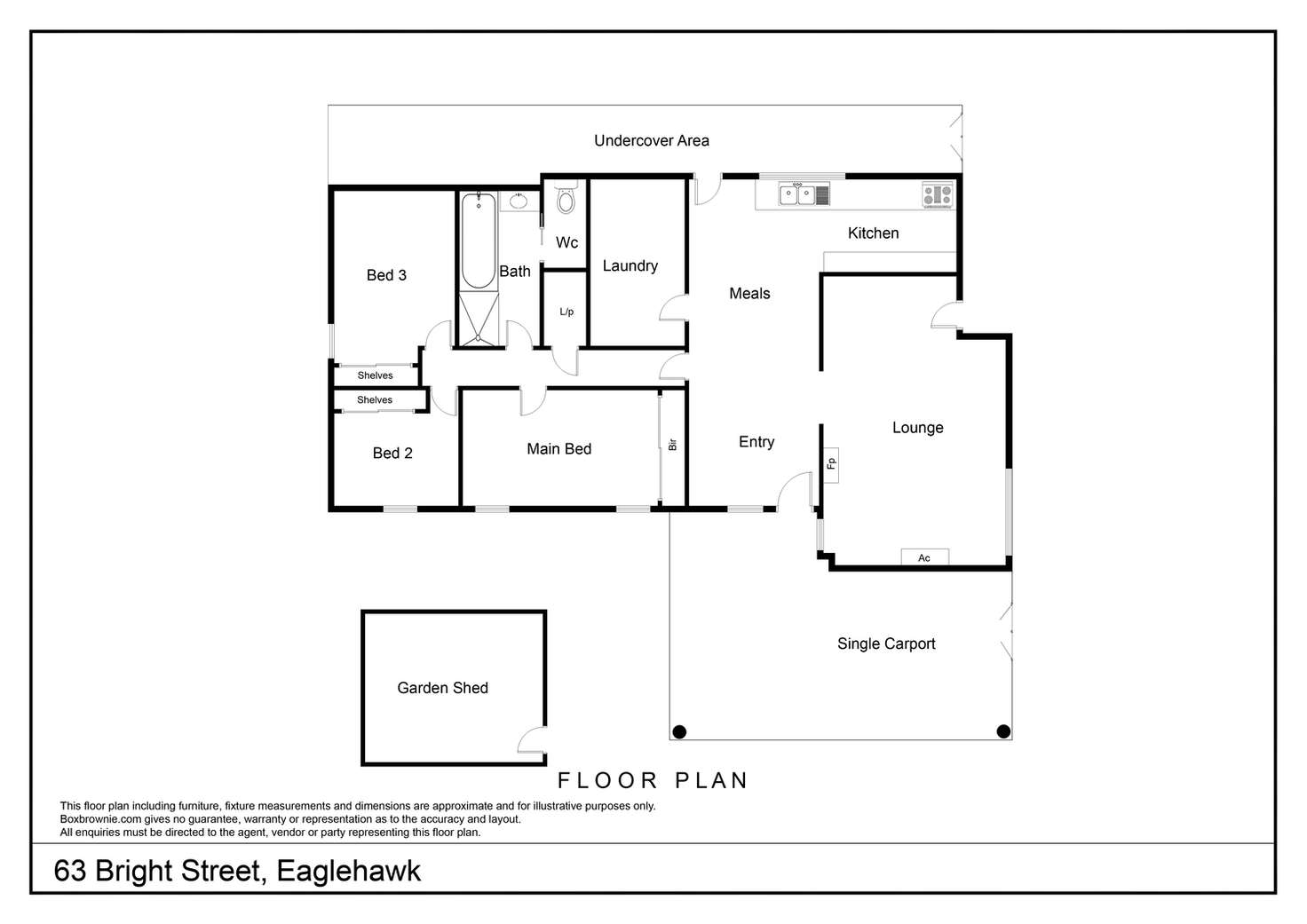 Floorplan of Homely house listing, 63 Bright Street, California Gully VIC 3556