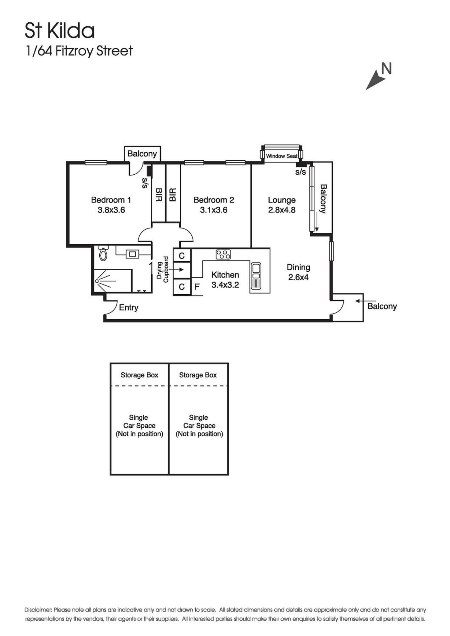 Floorplan of Homely apartment listing, 1/64 Fitzroy Street, St Kilda VIC 3182
