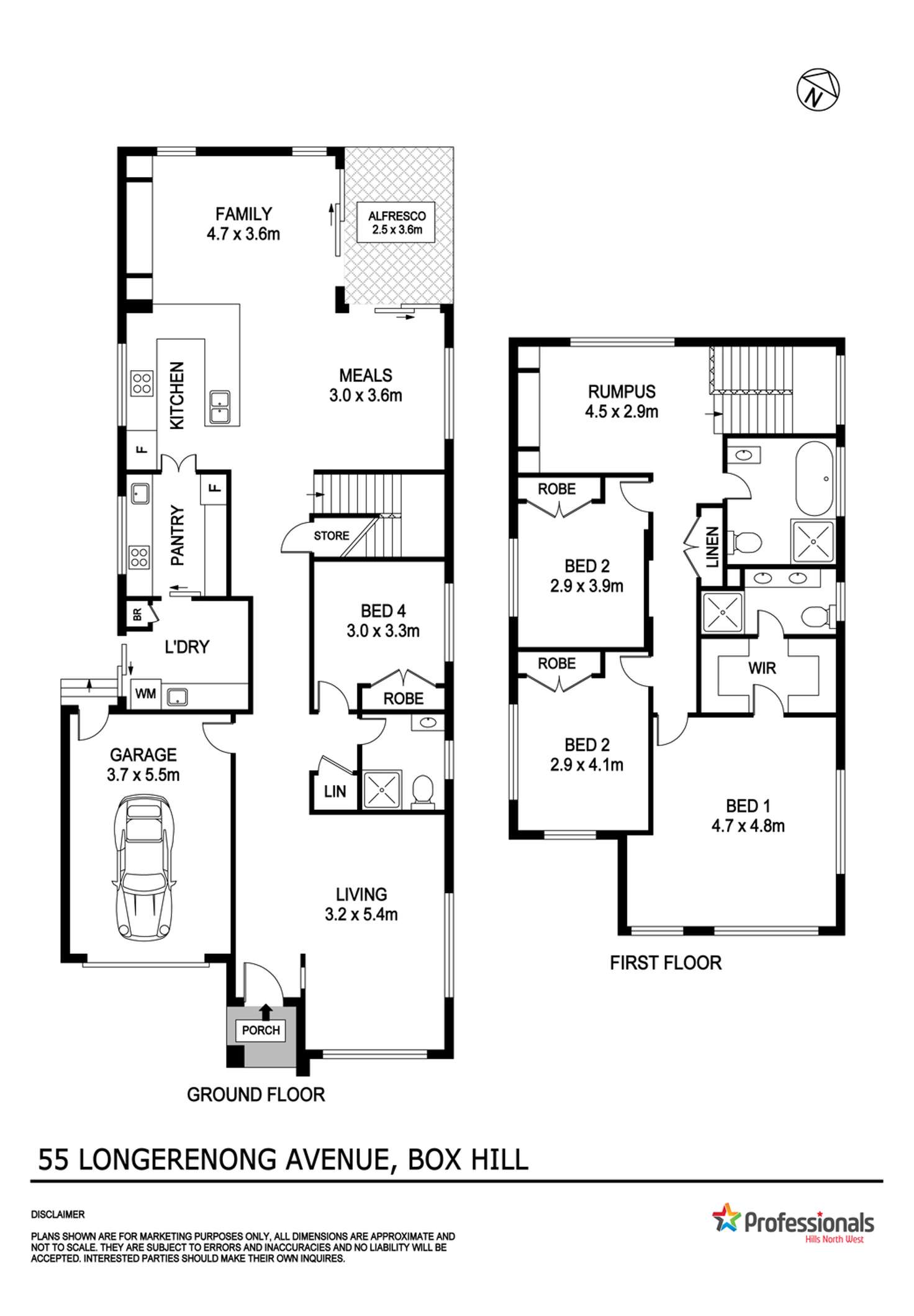 Floorplan of Homely house listing, 55 Longerenong Avenue, Box Hill NSW 2765