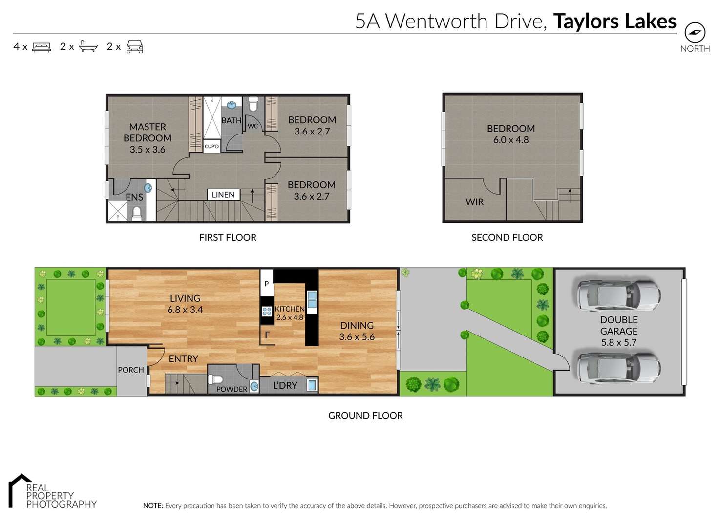 Floorplan of Homely townhouse listing, 5A Wentworth Drive, Taylors Lakes VIC 3038