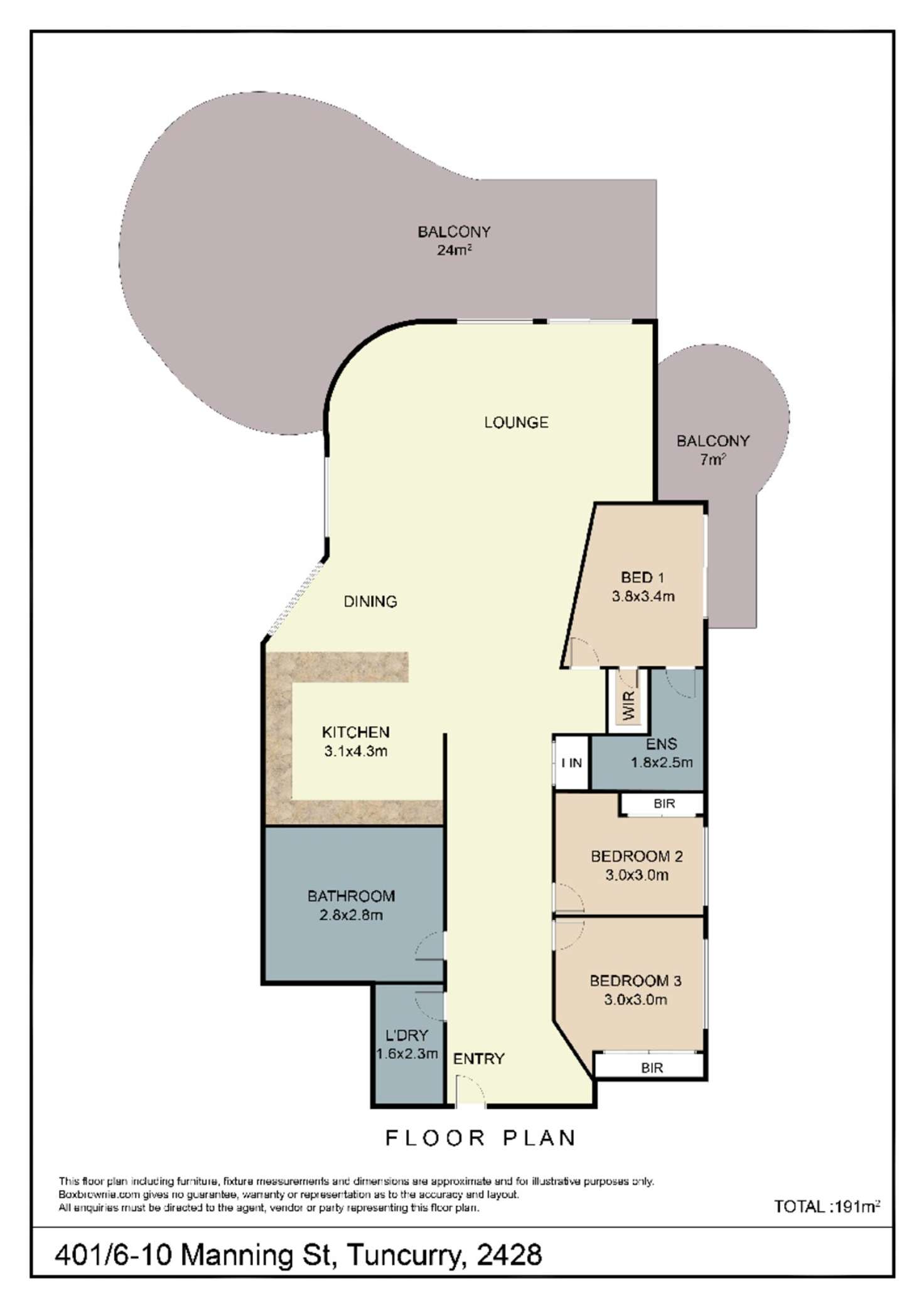 Floorplan of Homely unit listing, 401/6-10 Manning Street, Tuncurry NSW 2428