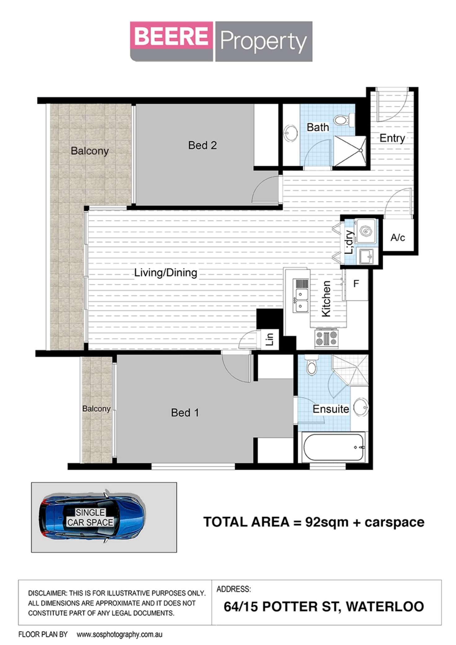 Floorplan of Homely apartment listing, 1106B/244-256 Potter Street, Waterloo NSW 2017