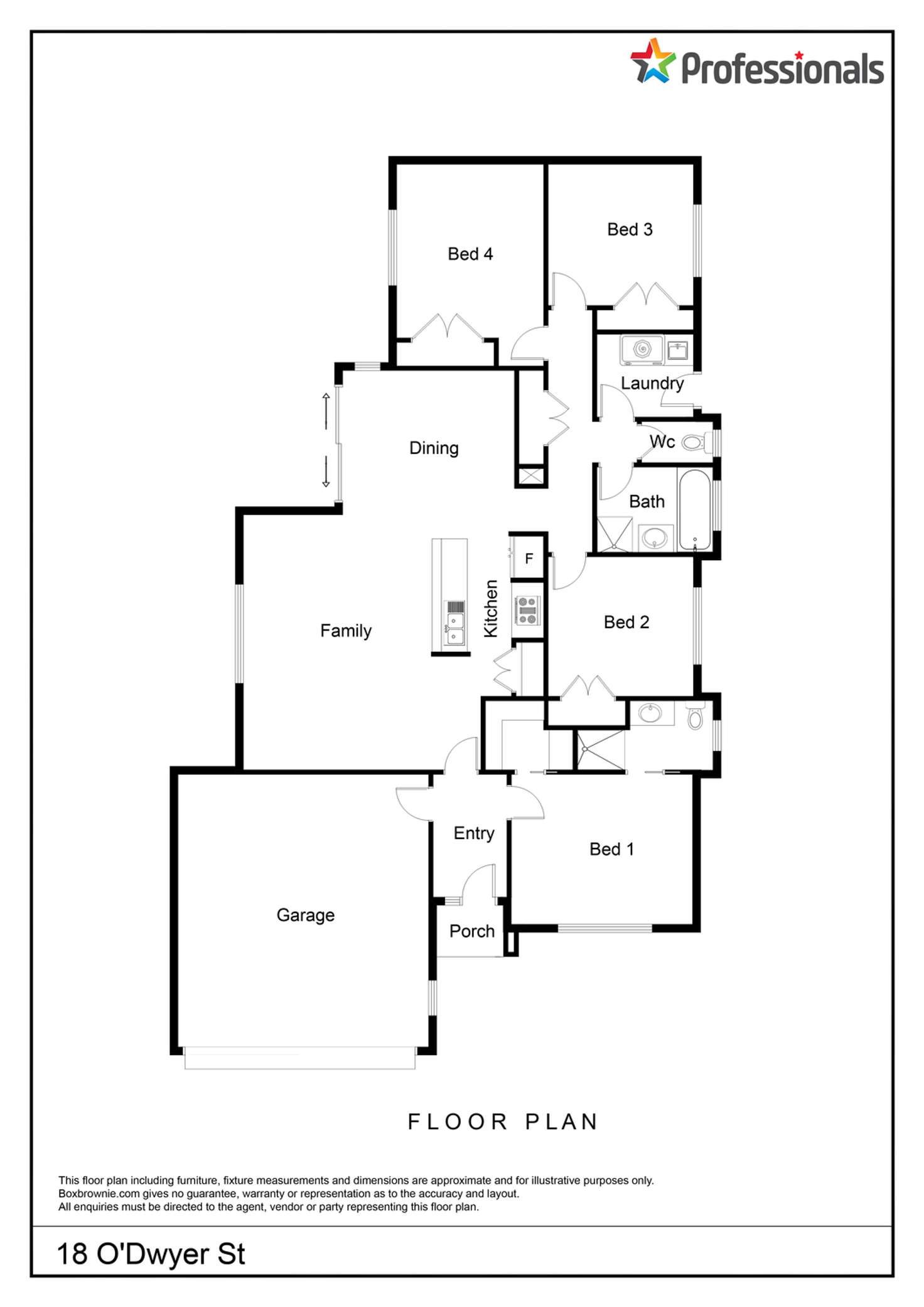 Floorplan of Homely house listing, 18 O'Dwyer Street, White Hills VIC 3550
