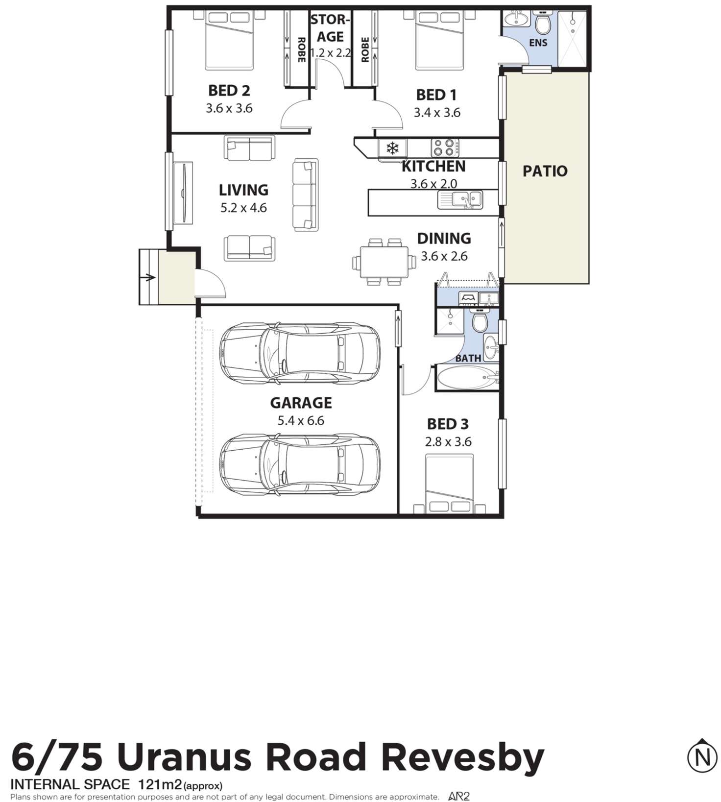 Floorplan of Homely villa listing, 6/75 Uranus Road, Revesby NSW 2212