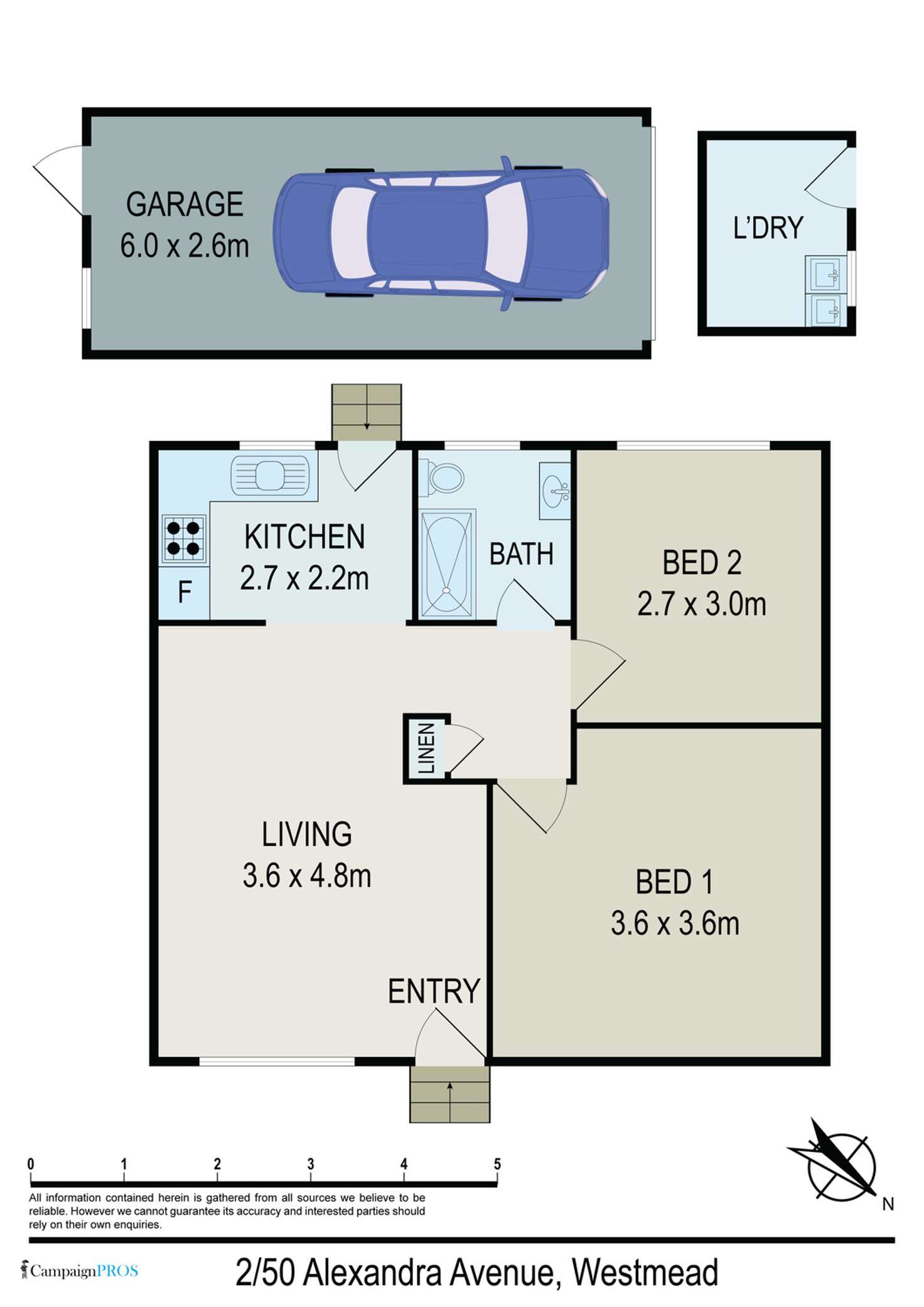 Floorplan of Homely villa listing, 2/50 Alexandra Avenue, Westmead NSW 2145