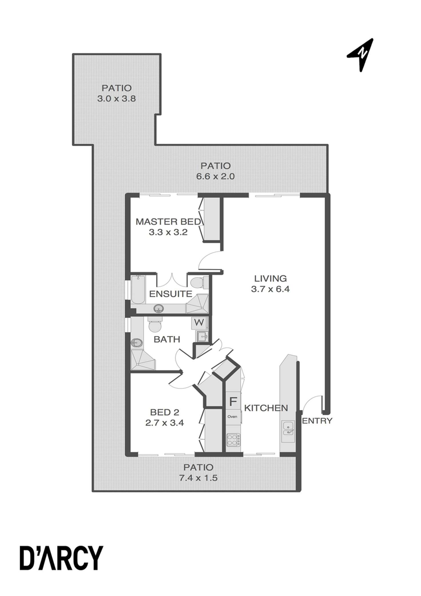 Floorplan of Homely unit listing, 2/33 Globe Street, Ashgrove QLD 4060