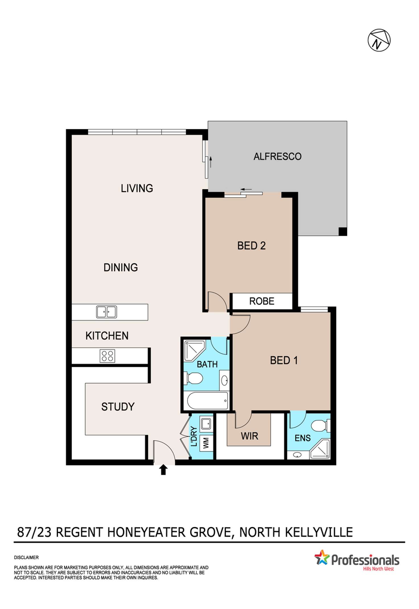 Floorplan of Homely unit listing, 87/23 Regent Honeyeater Grove, North Kellyville NSW 2155