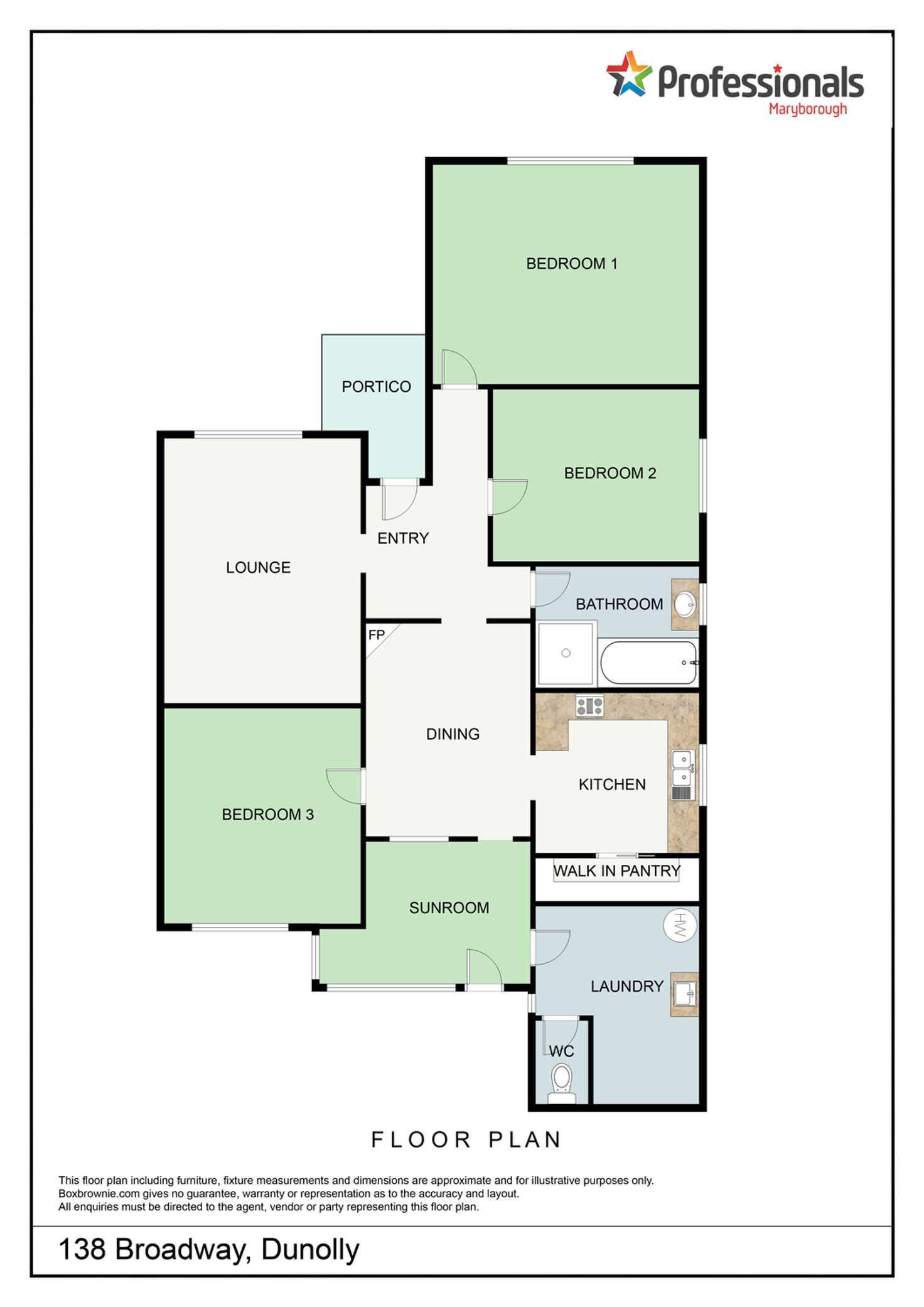 Floorplan of Homely house listing, 138 Broadway, Dunolly VIC 3472