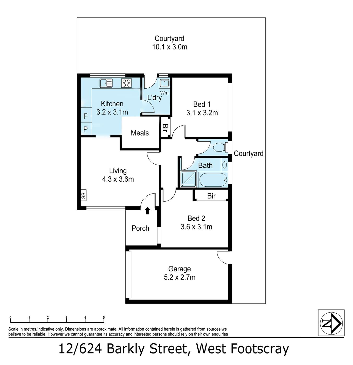 Floorplan of Homely apartment listing, 12/624 Barkly Street, West Footscray VIC 3012