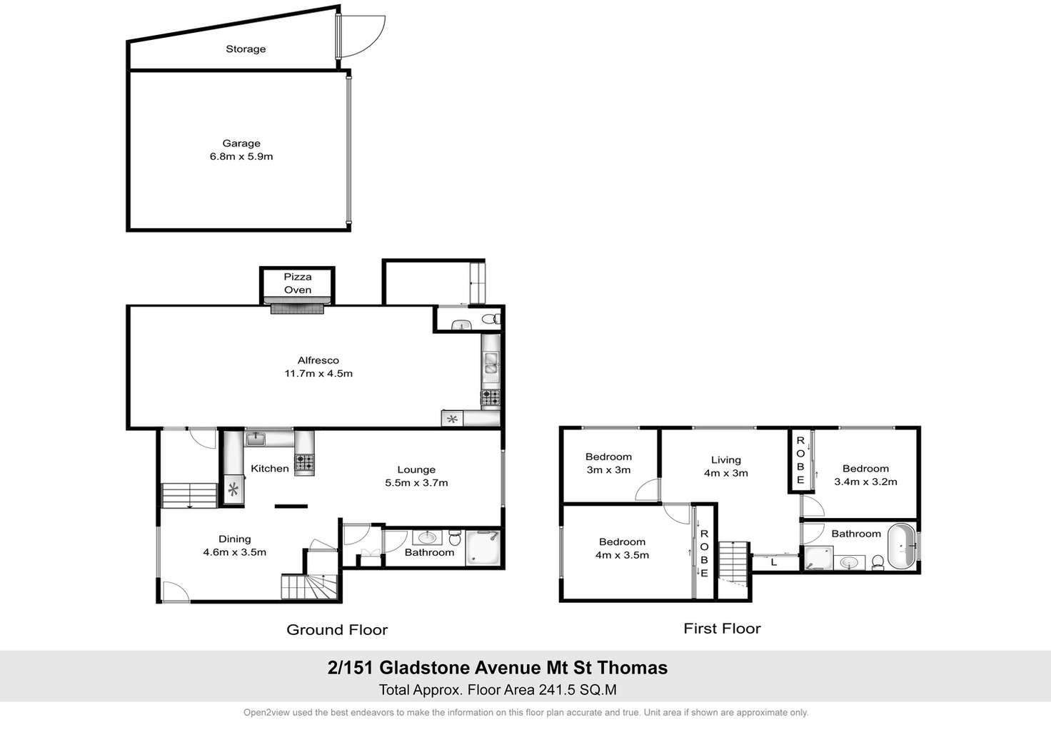 Floorplan of Homely townhouse listing, 2/151 Gladstone Avenue, Mount Saint Thomas NSW 2500