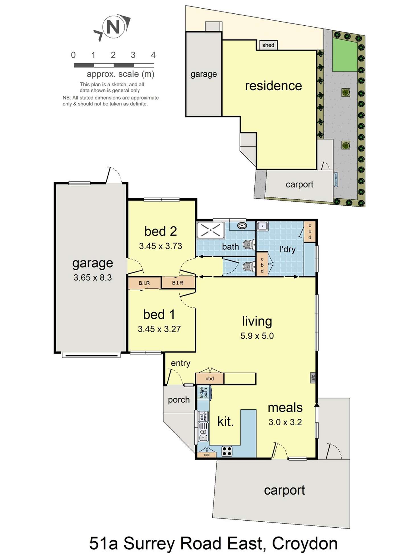 Floorplan of Homely unit listing, 51A Surrey Road East, Croydon VIC 3136