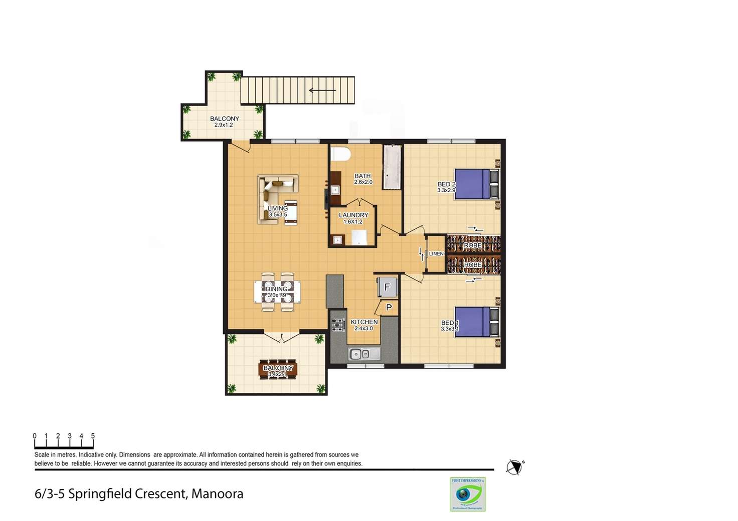 Floorplan of Homely unit listing, 6/3-5 Springfield Crescent, Manoora QLD 4870