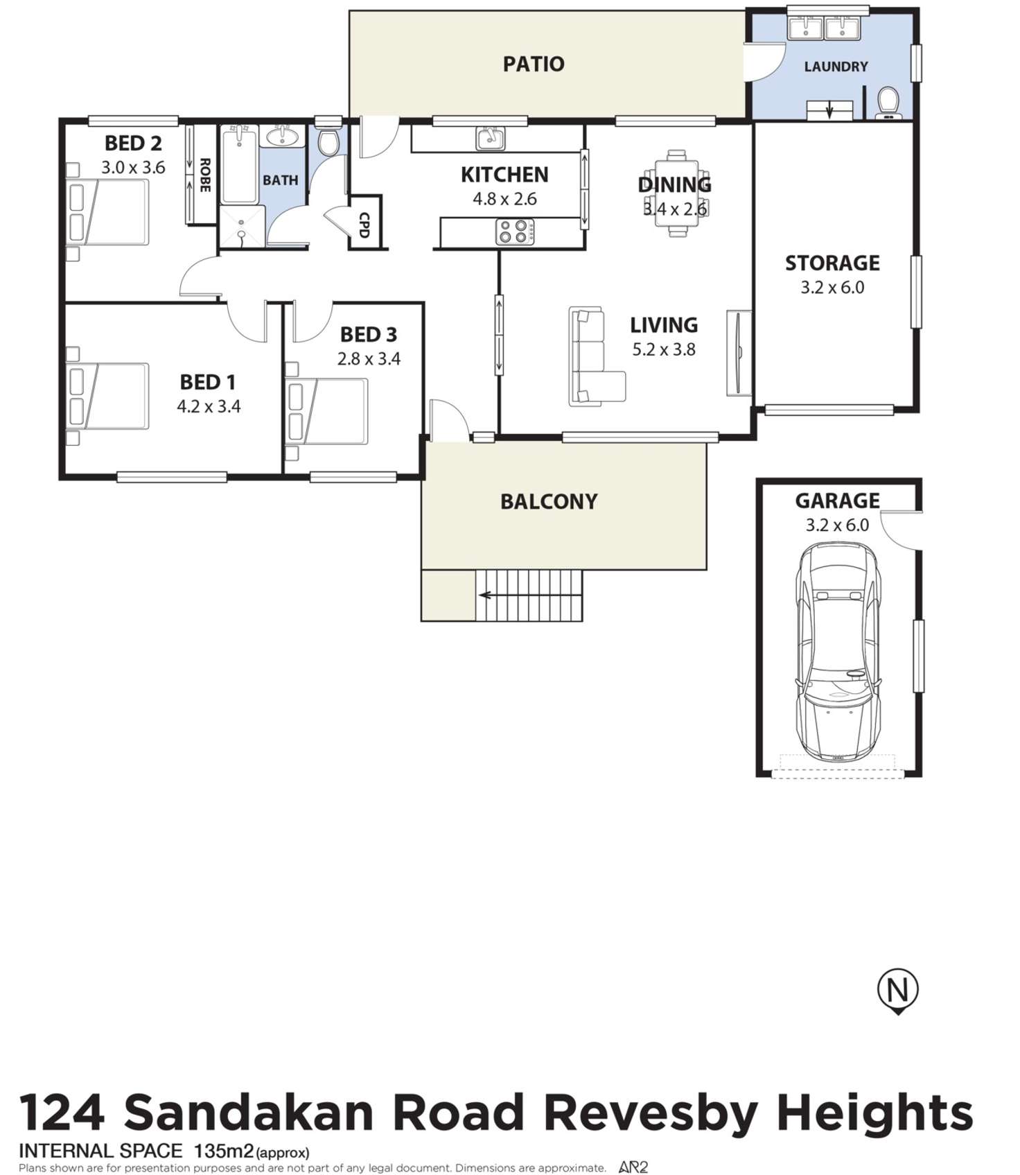 Floorplan of Homely house listing, 124 Sandakan Road, Revesby Heights NSW 2212