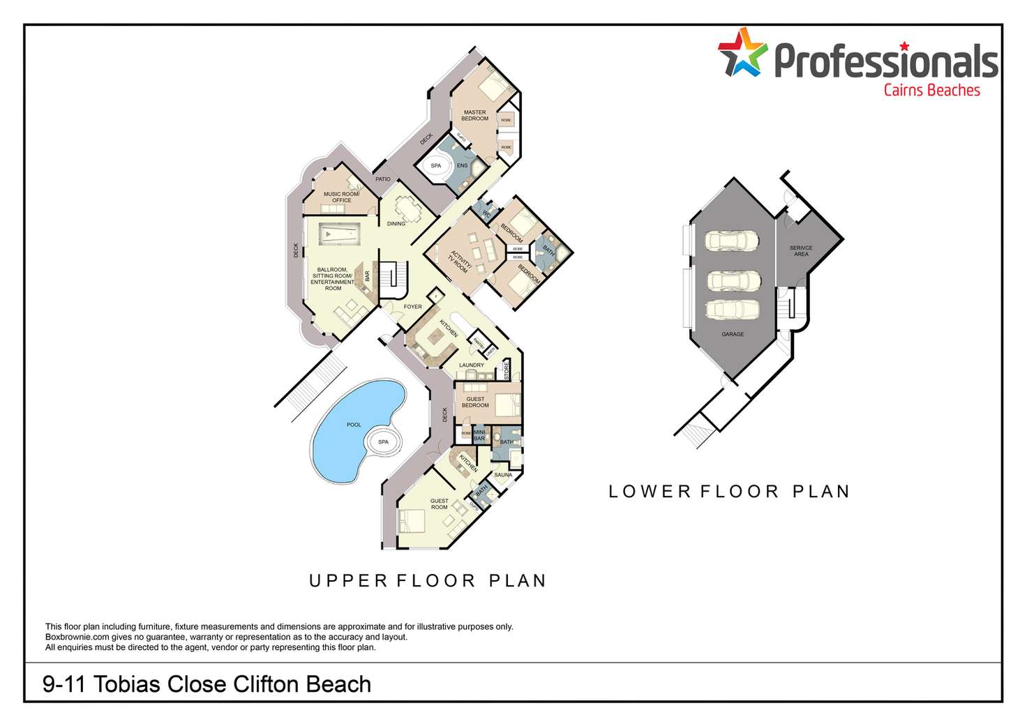 Floorplan of Homely house listing, 9-11 Tobias Close, Clifton Beach QLD 4879