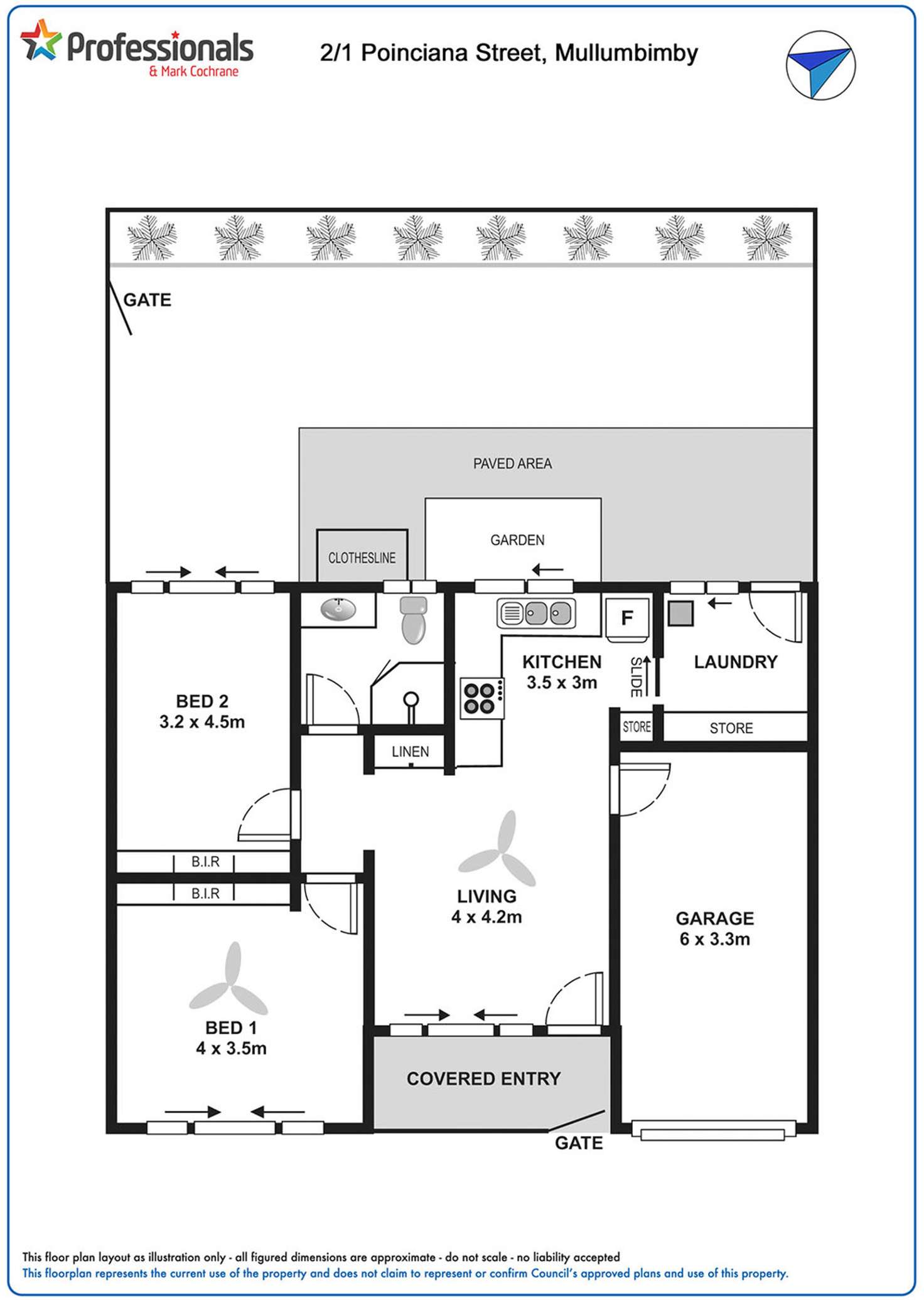 Floorplan of Homely unit listing, Unit 2/1 Poinciana Street, Mullumbimby NSW 2482
