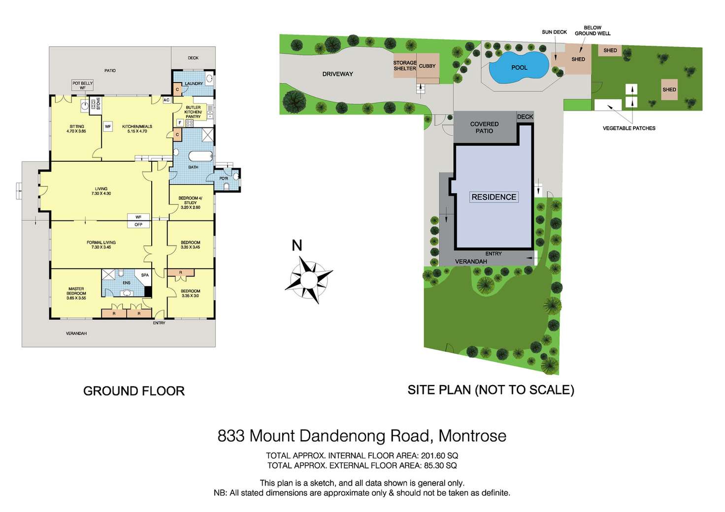 Floorplan of Homely house listing, 833 Mount Dandenong Road, Montrose VIC 3765