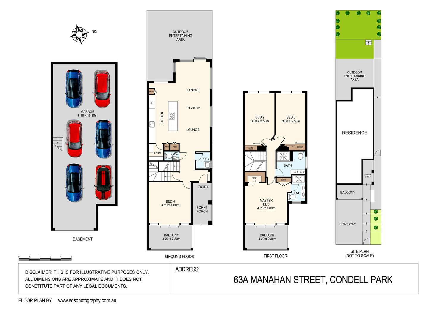 Floorplan of Homely semiDetached listing, 63A Manahan Street, Condell Park NSW 2200