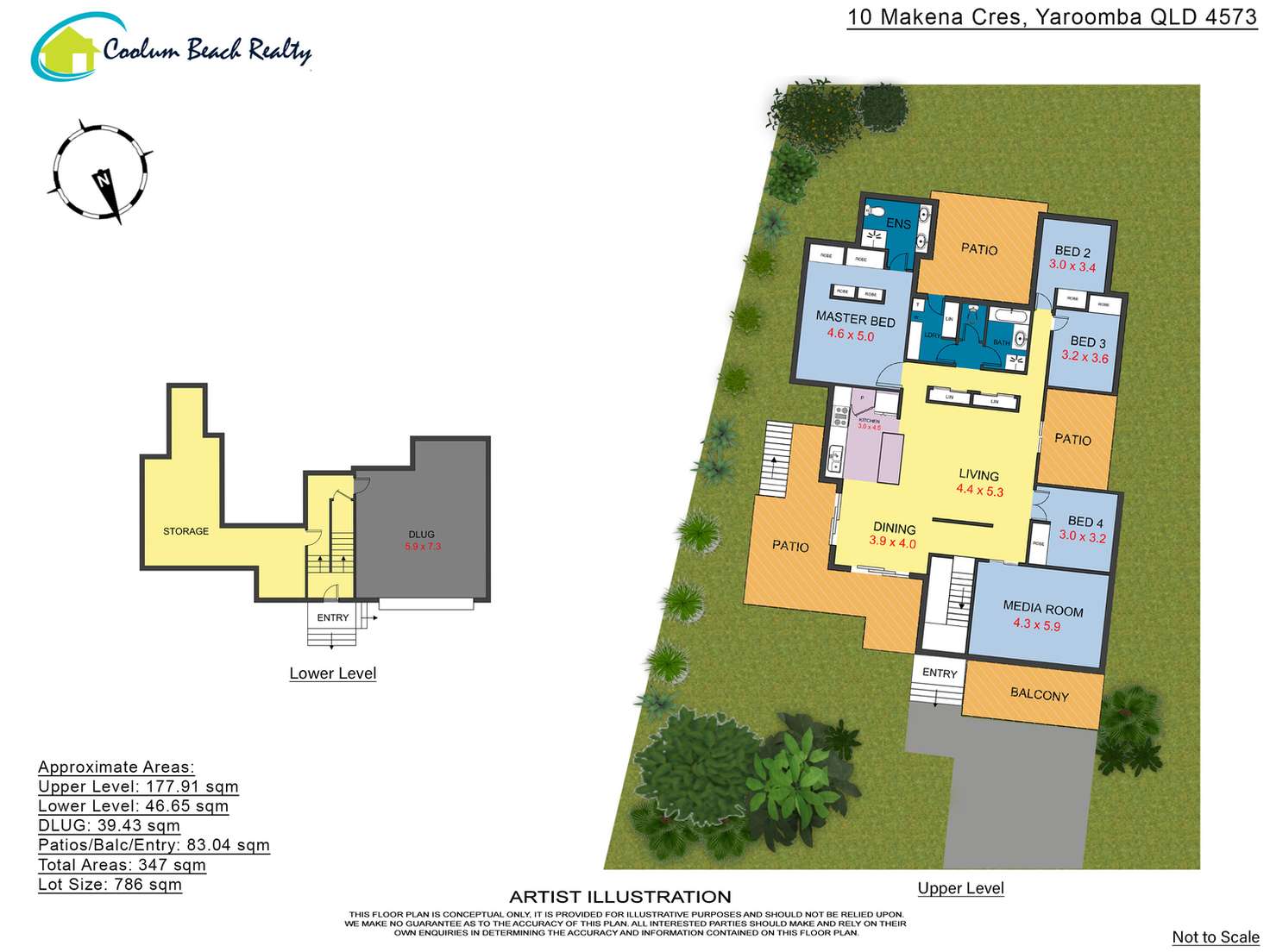 Floorplan of Homely house listing, 10 Makena Crescent, Yaroomba QLD 4573