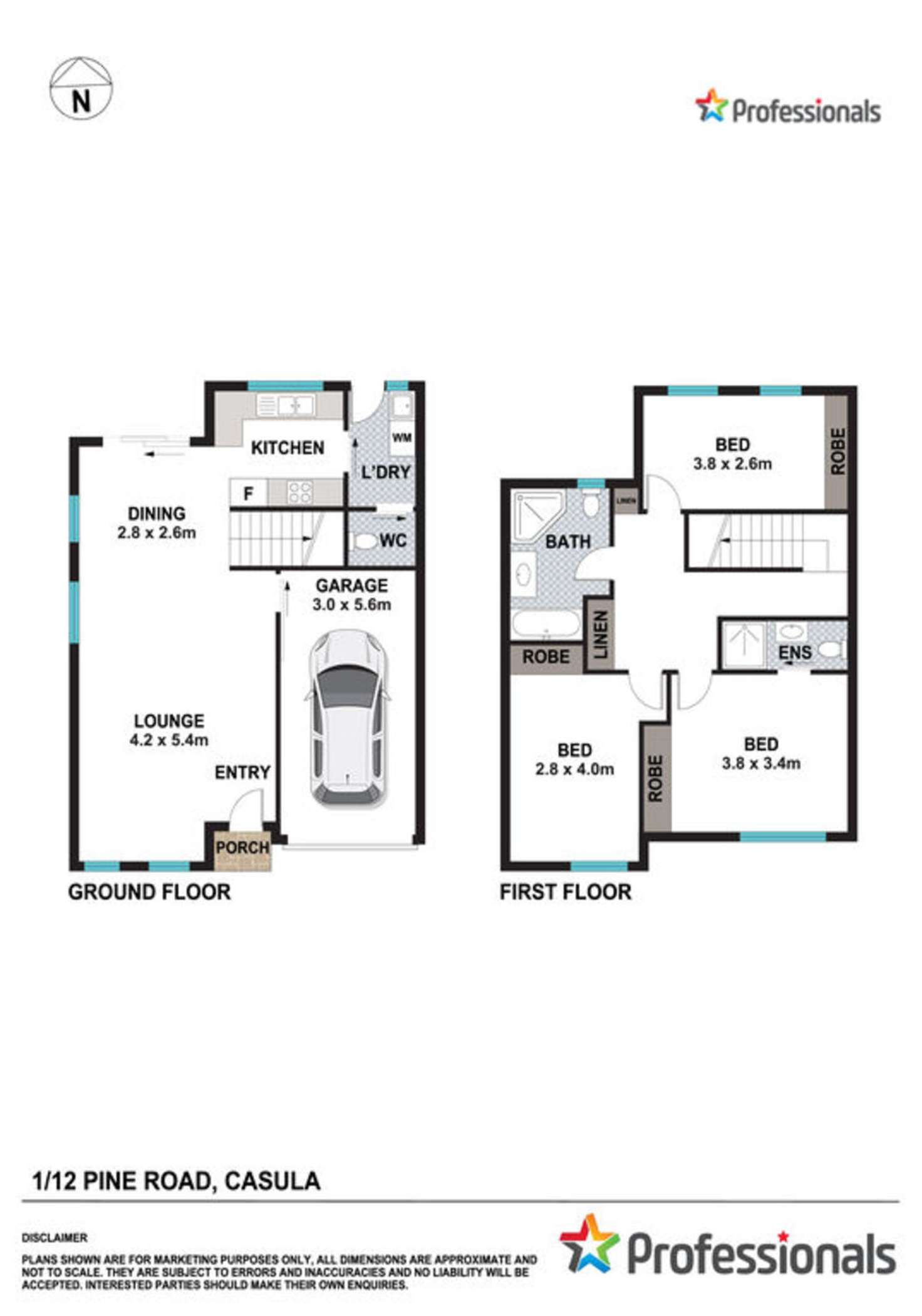 Floorplan of Homely house listing, 1/12 Pine Road, Casula NSW 2170