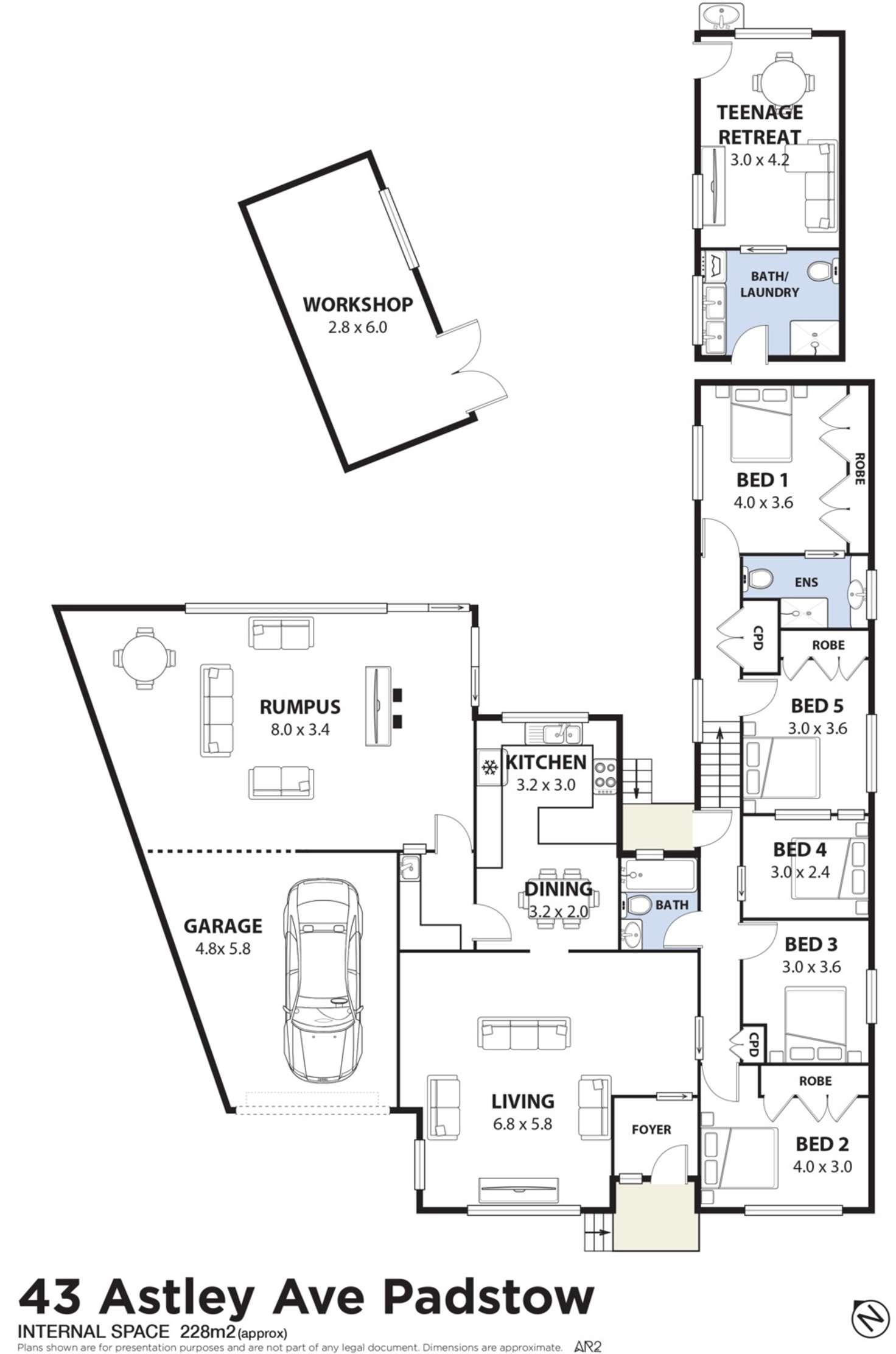 Floorplan of Homely house listing, 2 Astley Avenue, Padstow NSW 2211