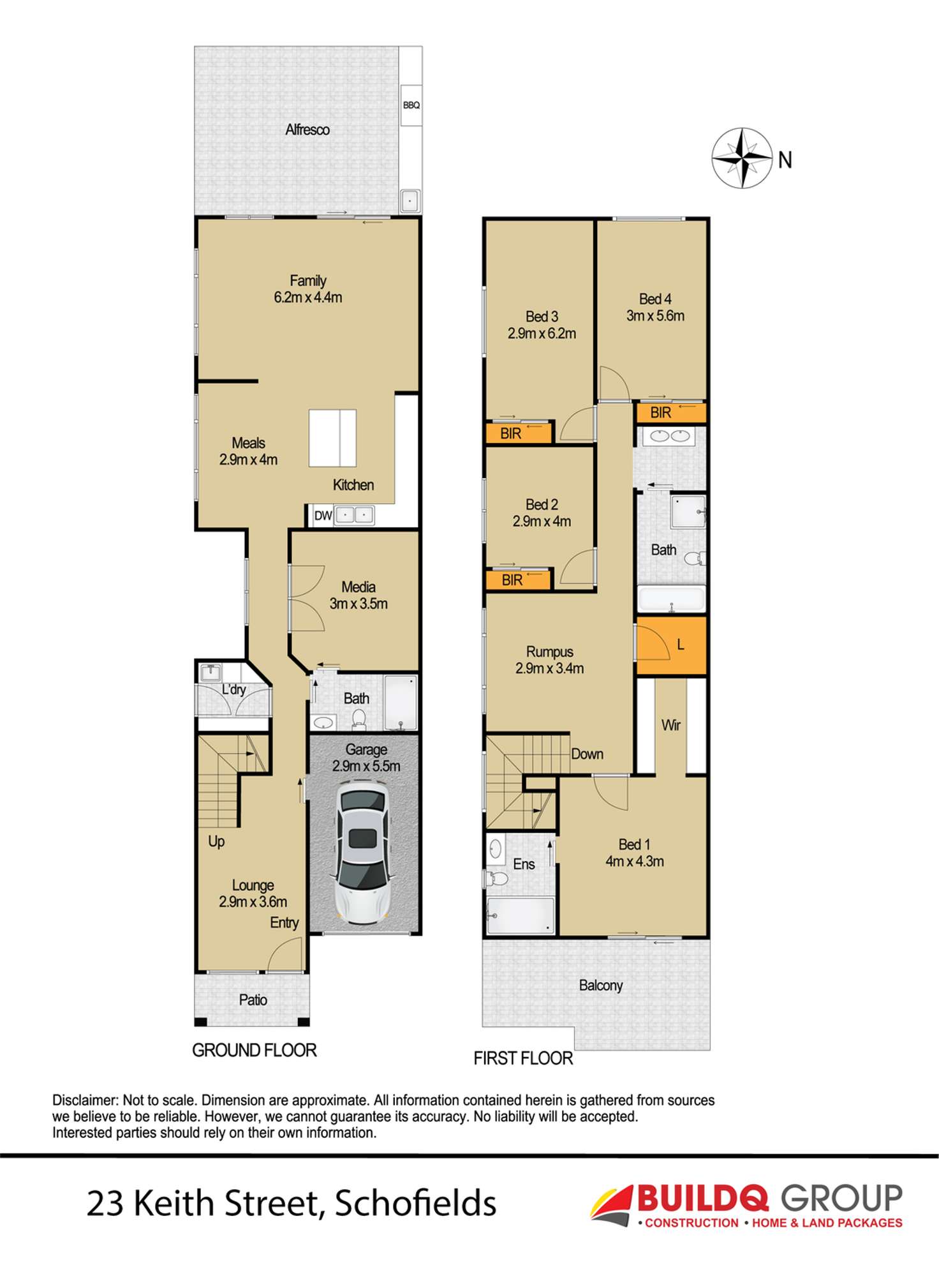 Floorplan of Homely semiDetached listing, 23 Keith Street Street, Schofields NSW 2762