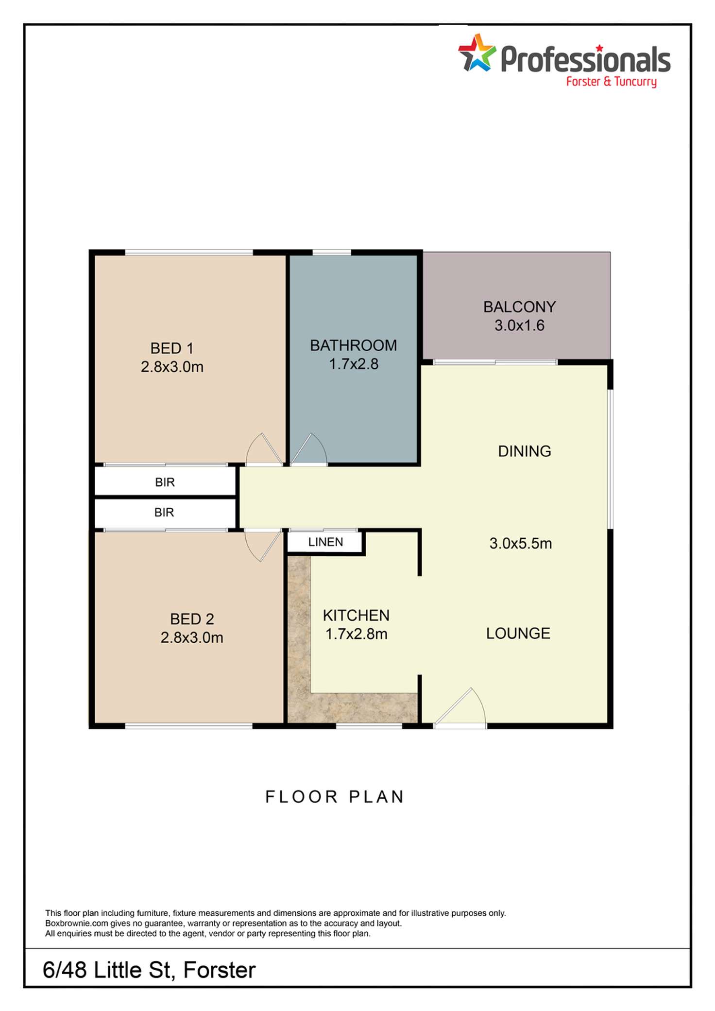 Floorplan of Homely unit listing, 6/48 Little Street, Forster NSW 2428