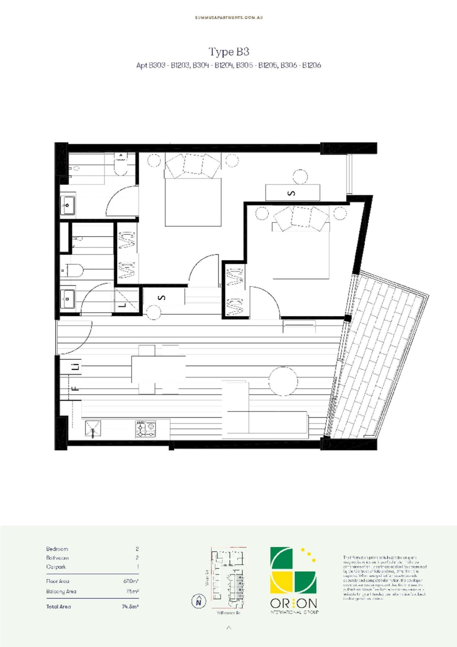 Floorplan of Homely apartment listing, 2 Wests Road, Maribyrnong VIC 3032
