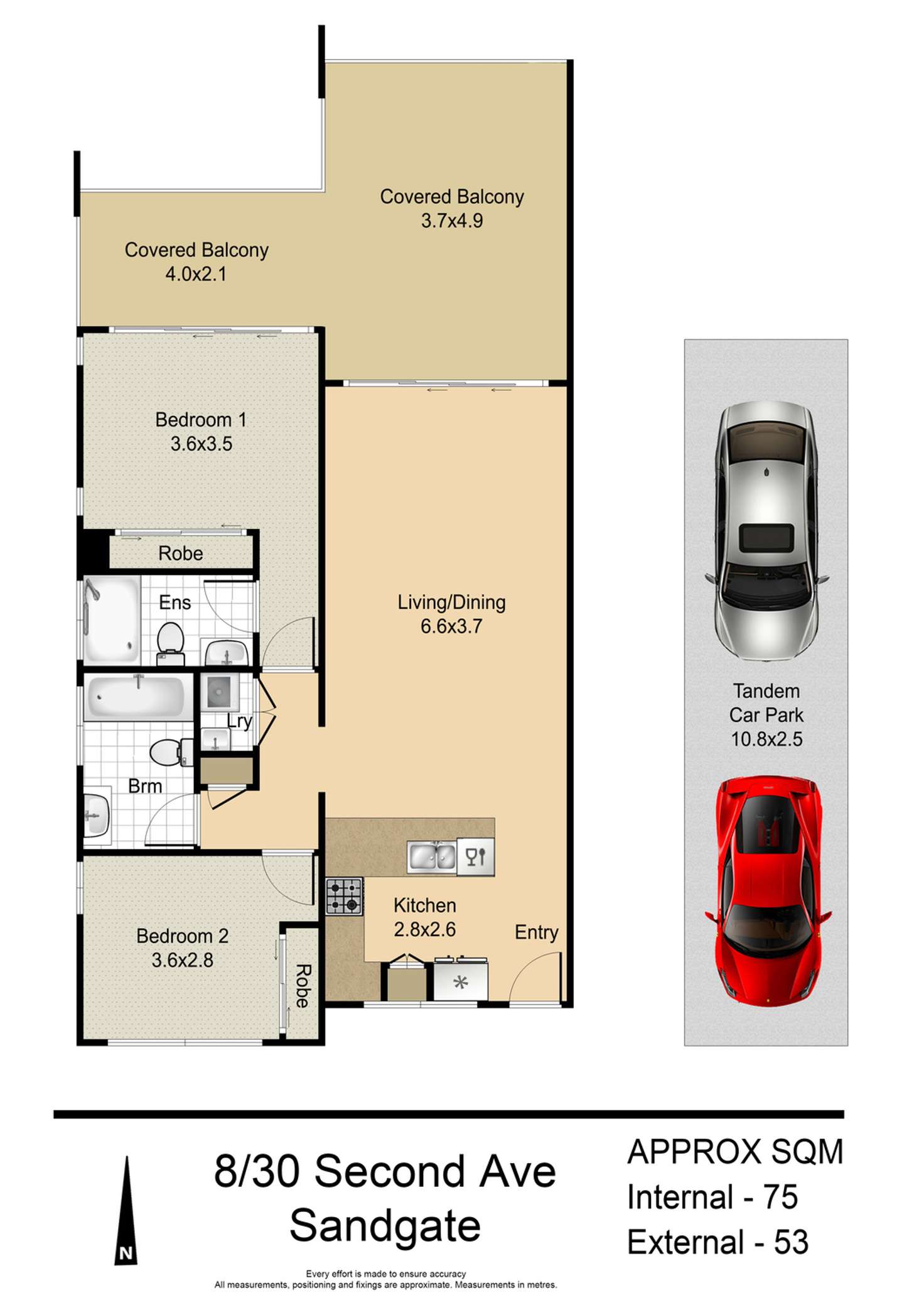 Floorplan of Homely house listing, 8/30 Second Avenue, Sandgate QLD 4017