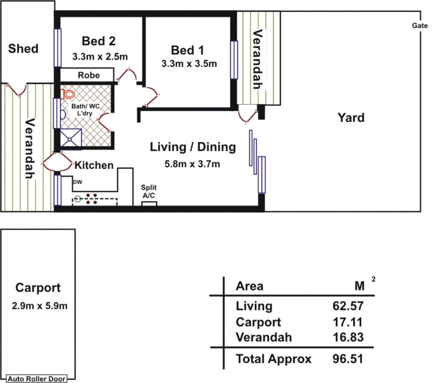Floorplan of Homely unit listing, 1/48 Argyle Avenue, Marleston SA 5033