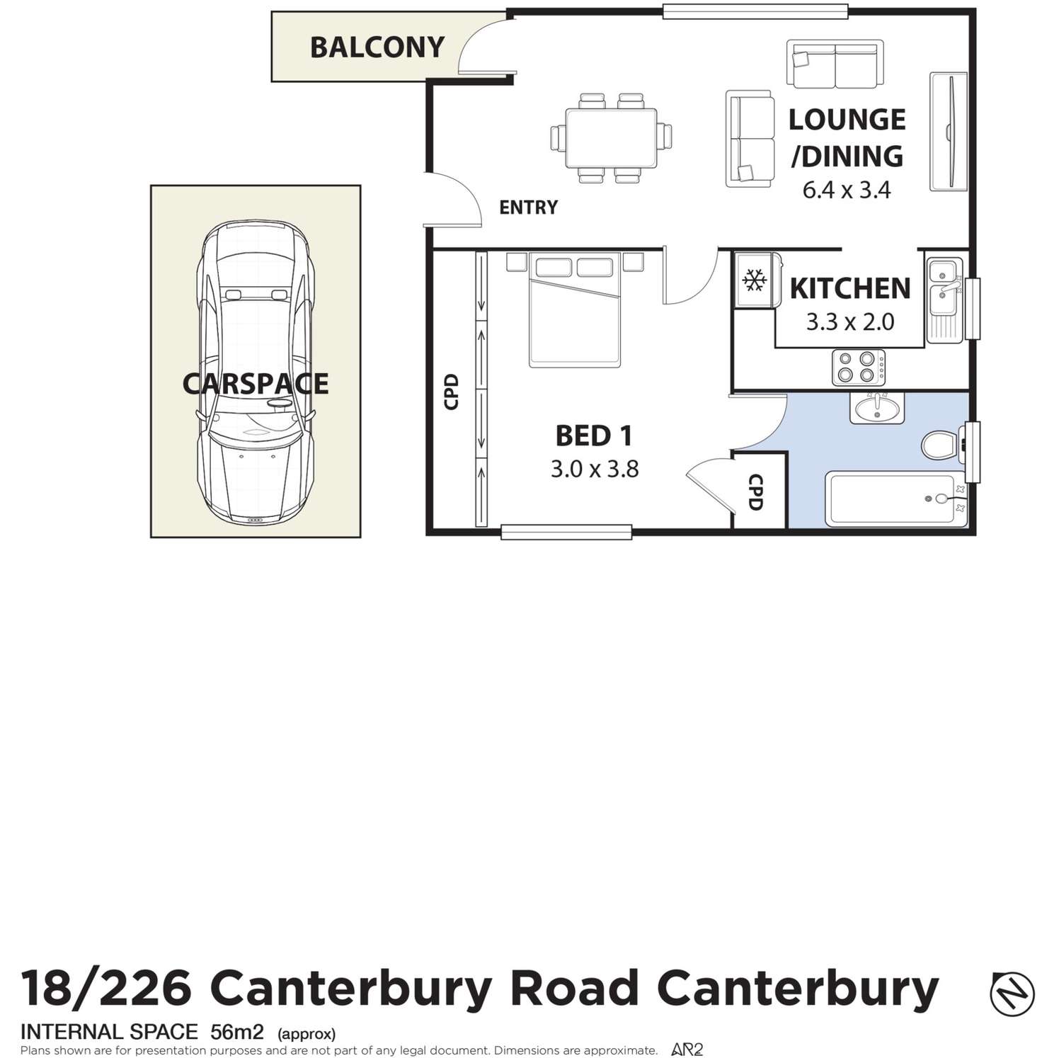 Floorplan of Homely apartment listing, 18/226 Canterbury Road, Canterbury NSW 2193