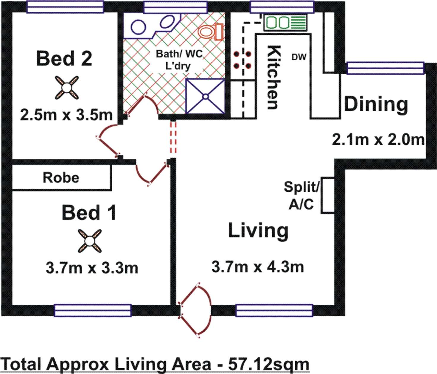 Floorplan of Homely unit listing, 12/67 Milner Road, Richmond SA 5033