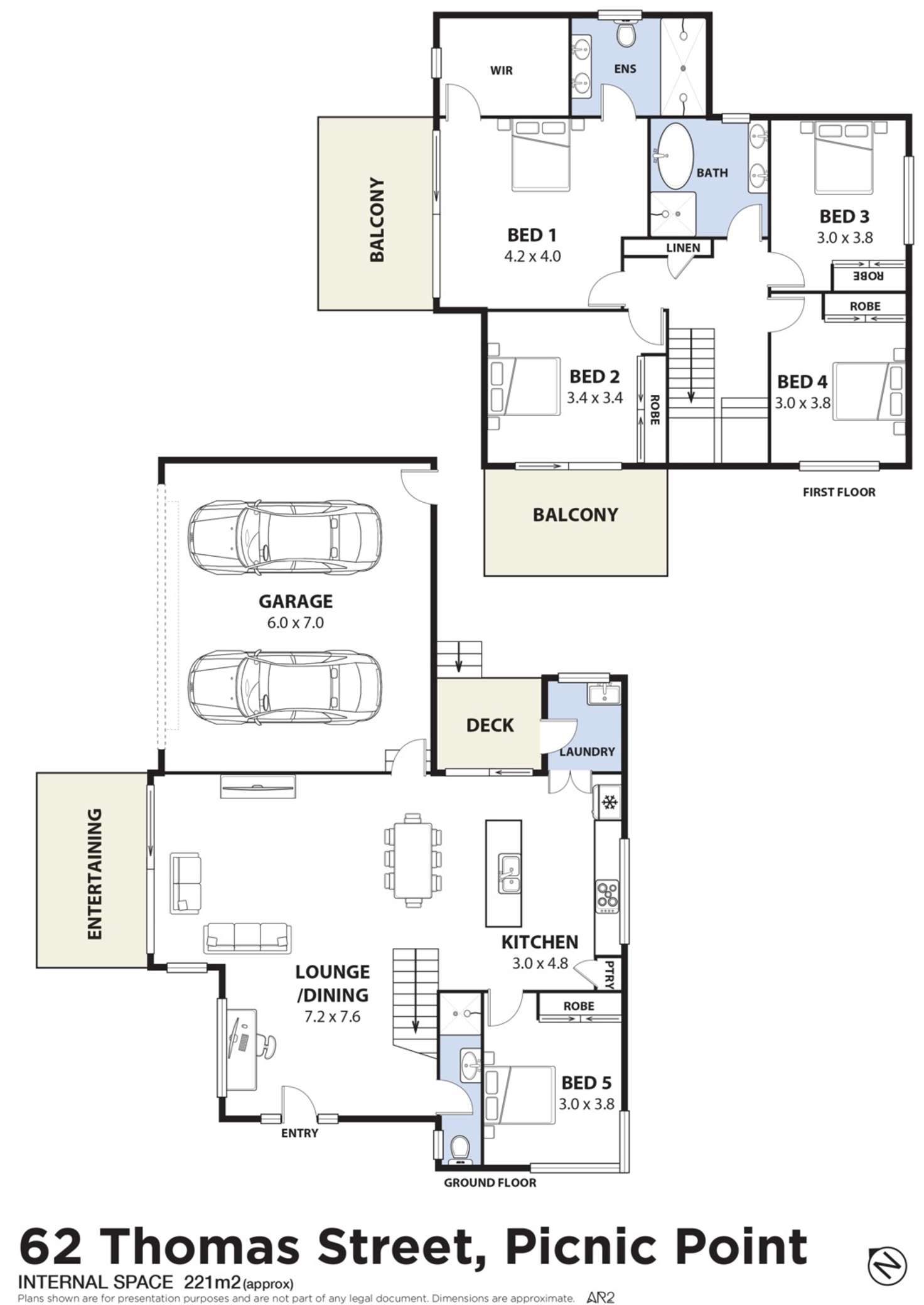 Floorplan of Homely semiDetached listing, 62 Thomas Street, Picnic Point NSW 2213