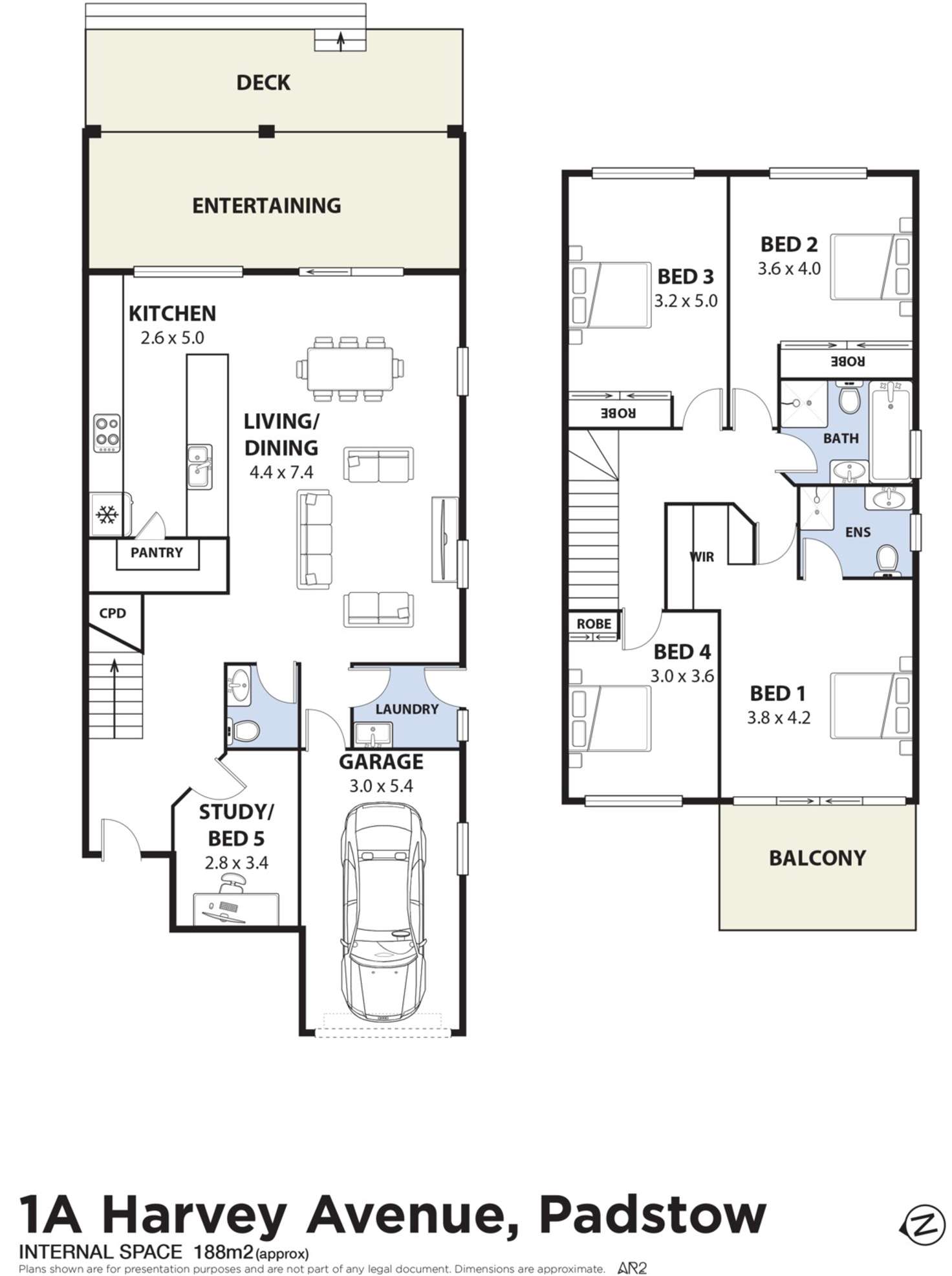 Floorplan of Homely semiDetached listing, 1A Harvey Avenue, Padstow NSW 2211