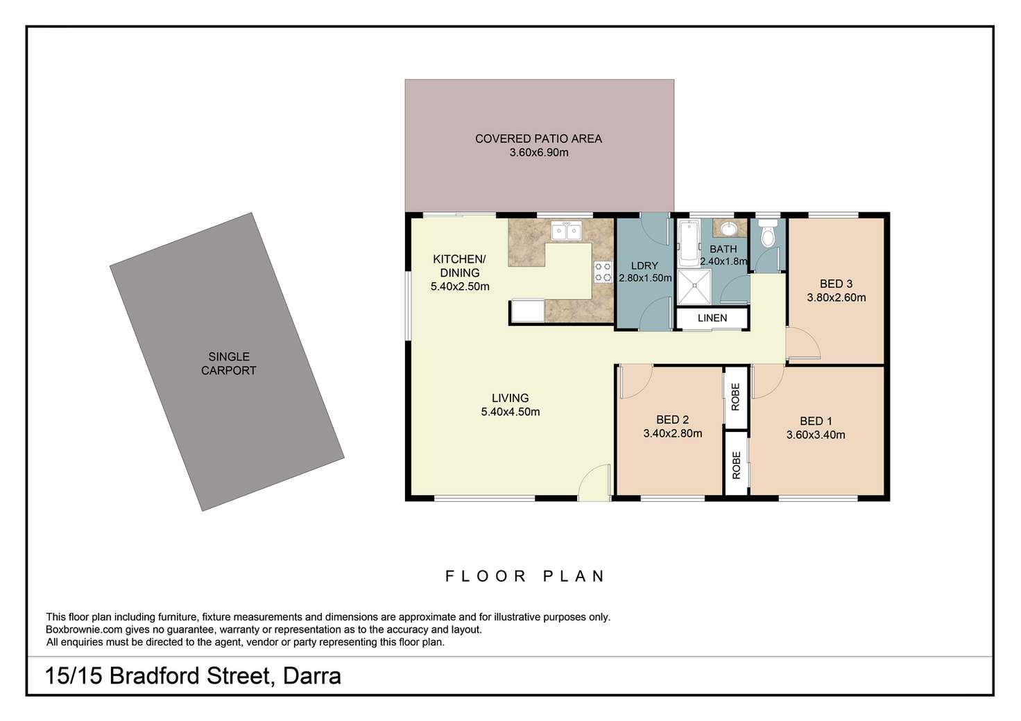 Floorplan of Homely house listing, 15/15 Bradford Street, Darra QLD 4076