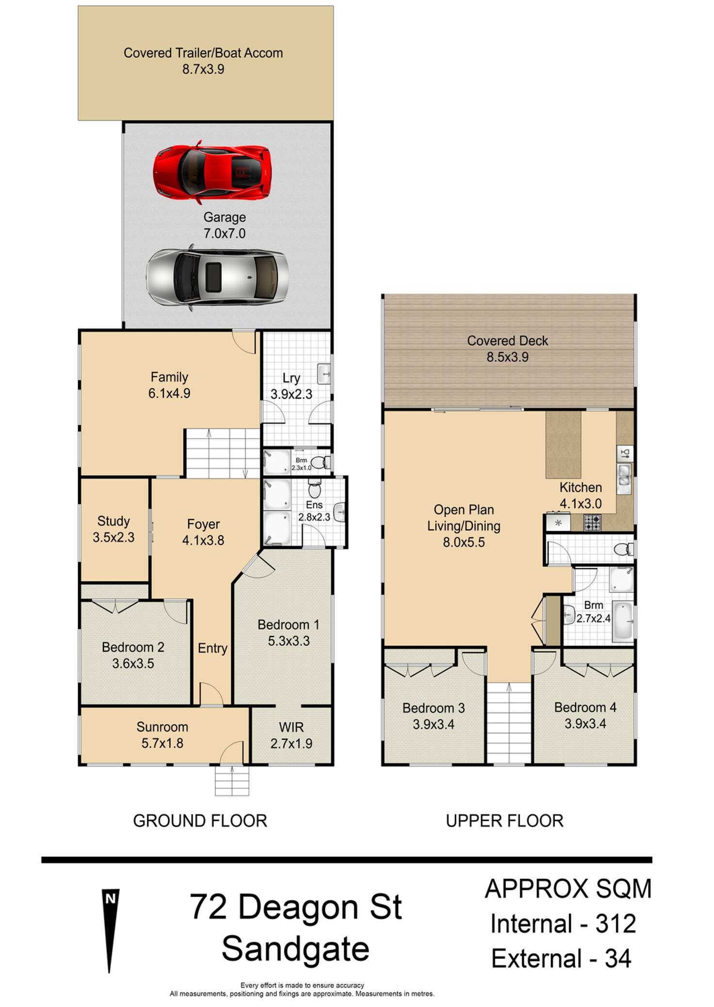 Floorplan of Homely house listing, 72 Deagon Street, Sandgate QLD 4017