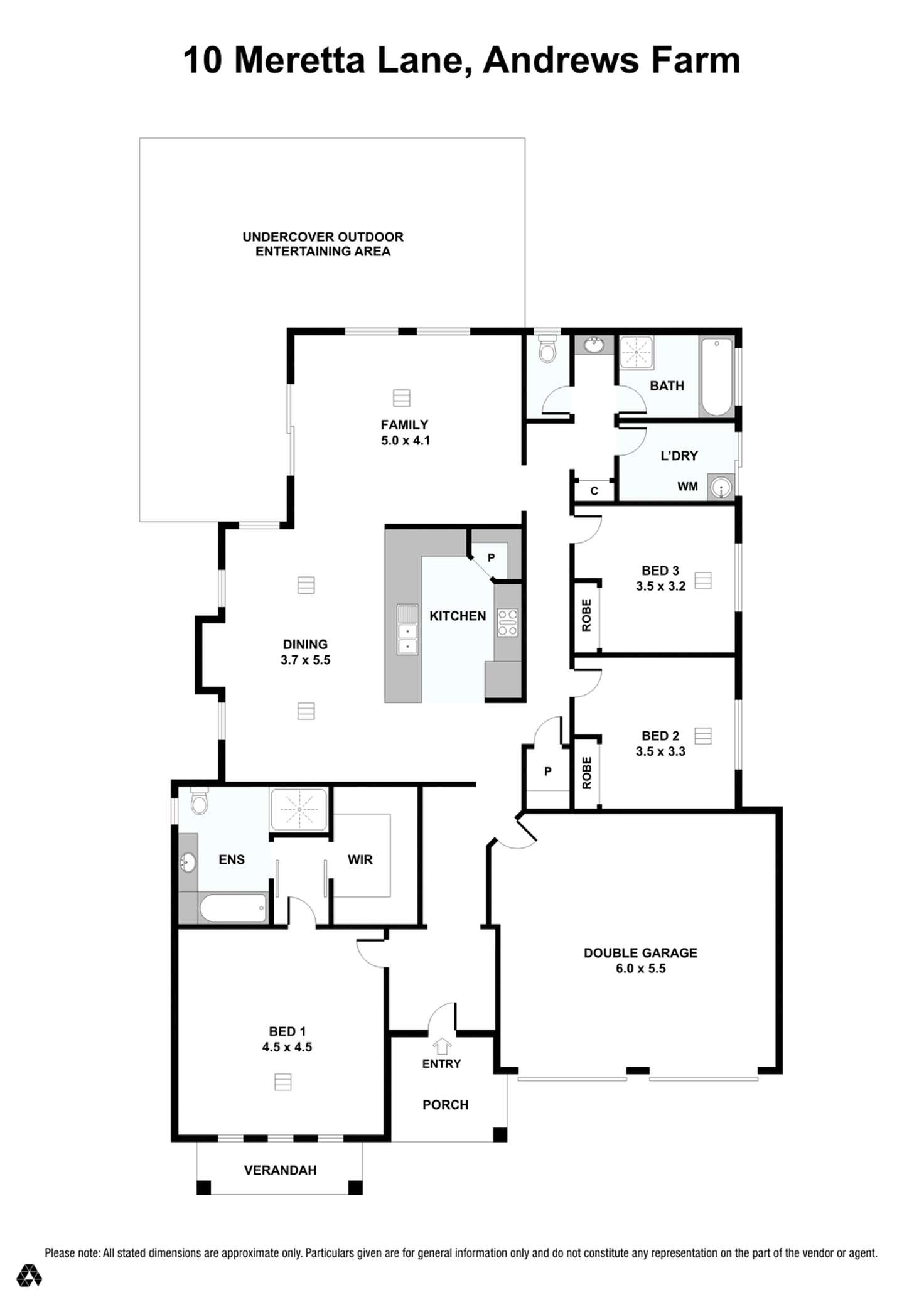 Floorplan of Homely house listing, 10 Meretta Lane, Andrews Farm SA 5114