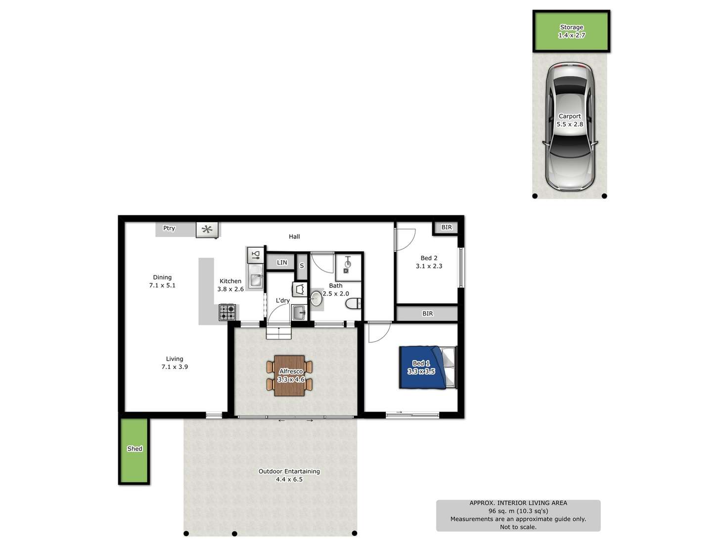 Floorplan of Homely unit listing, 8/601 Wyse Street, Albury NSW 2640