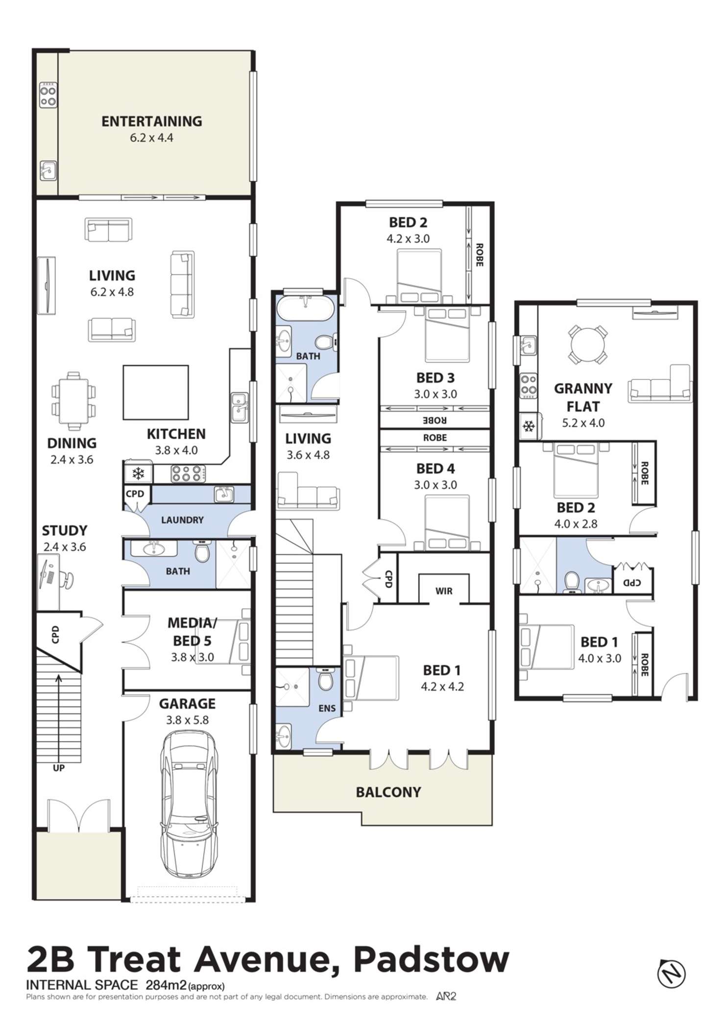 Floorplan of Homely house listing, 2B Treatt Avenue, Padstow NSW 2211