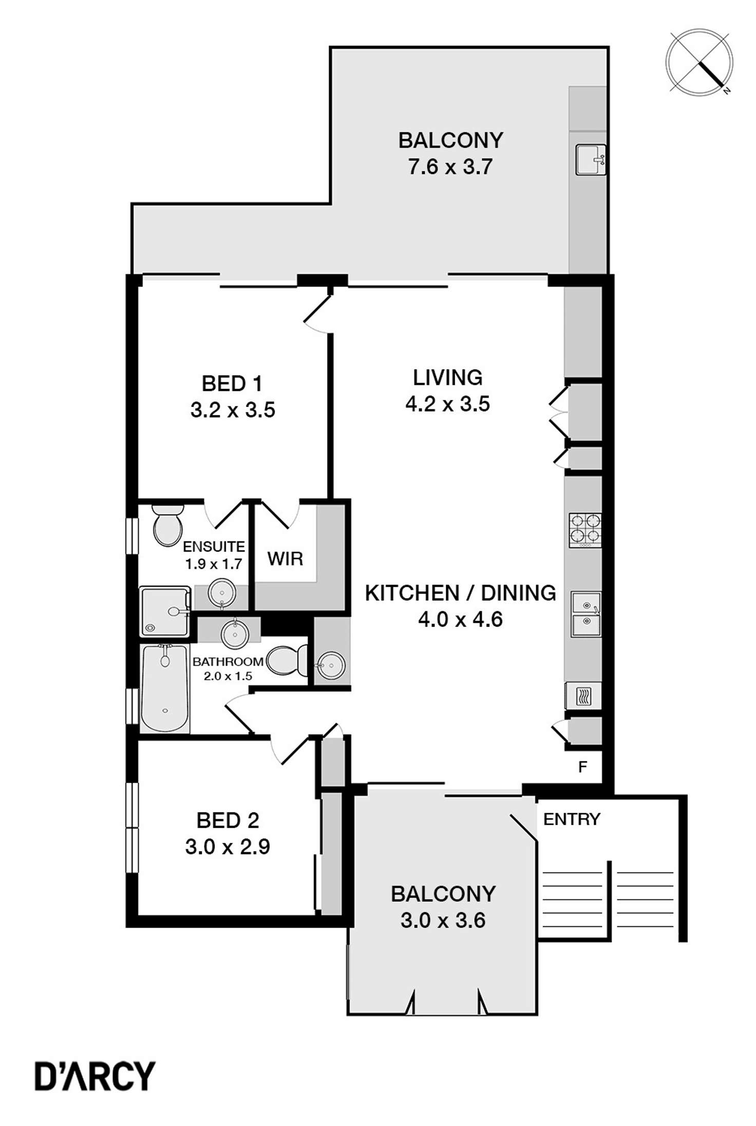 Floorplan of Homely unit listing, 38/147-153 Lambert Street, Kangaroo Point QLD 4169