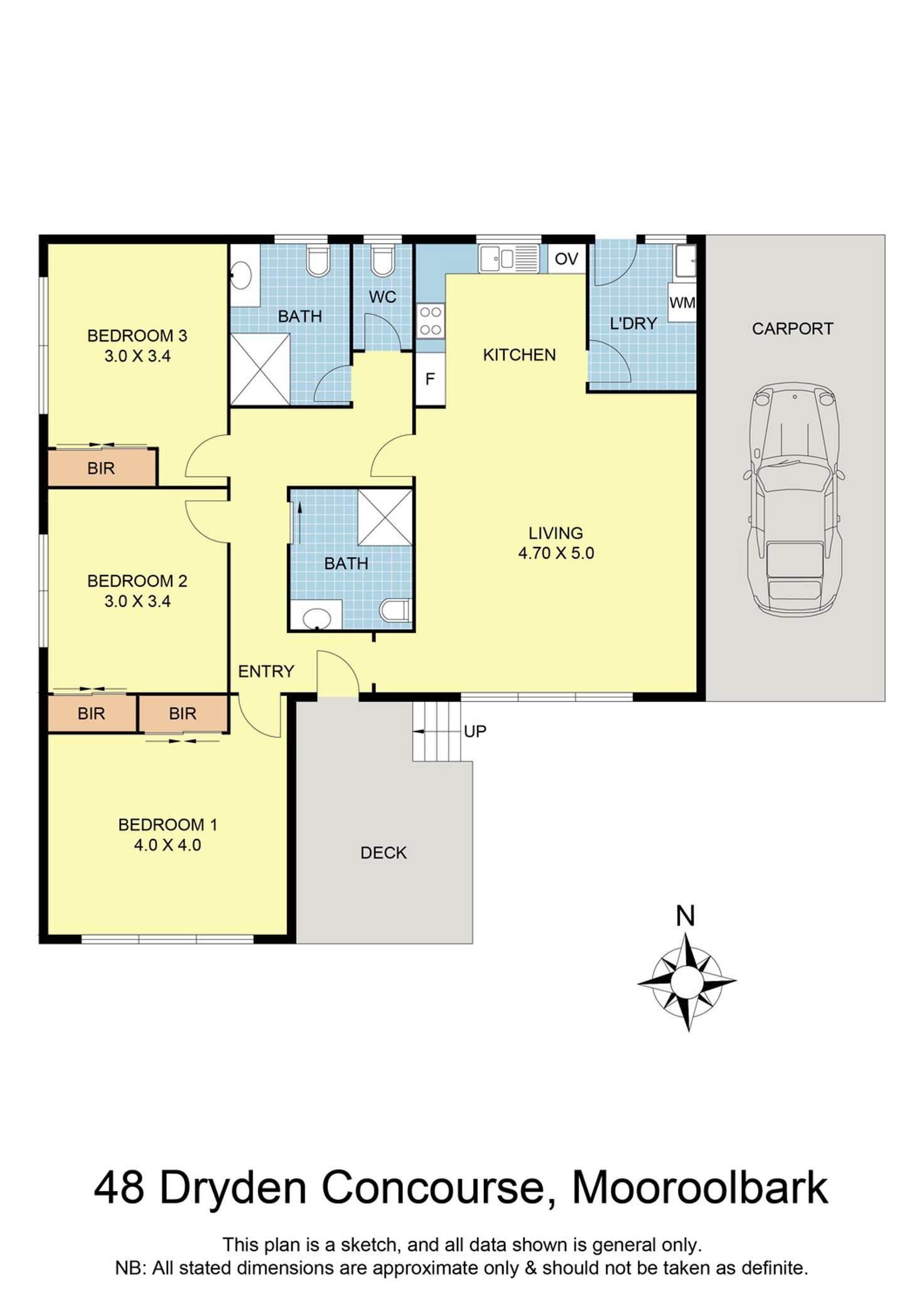 Floorplan of Homely house listing, 48 Dryden Concourse, Mooroolbark VIC 3138