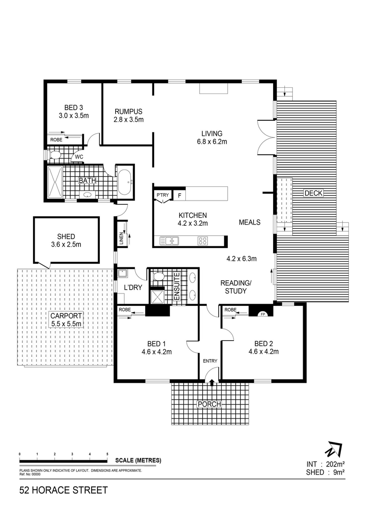 Floorplan of Homely house listing, 52 Horace Street, Quarry Hill VIC 3550