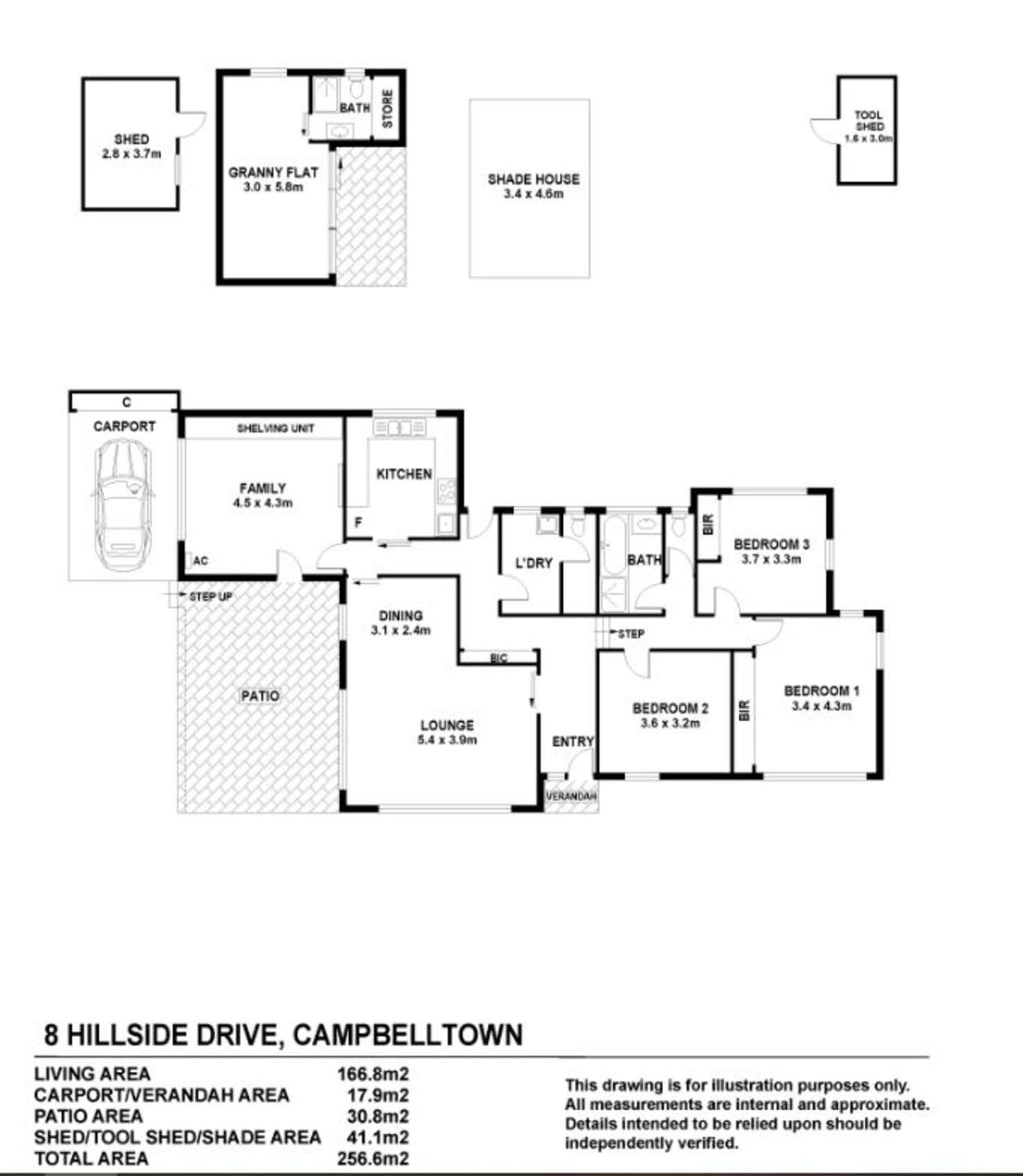 Floorplan of Homely house listing, 8 Hillside Drive, Campbelltown SA 5074